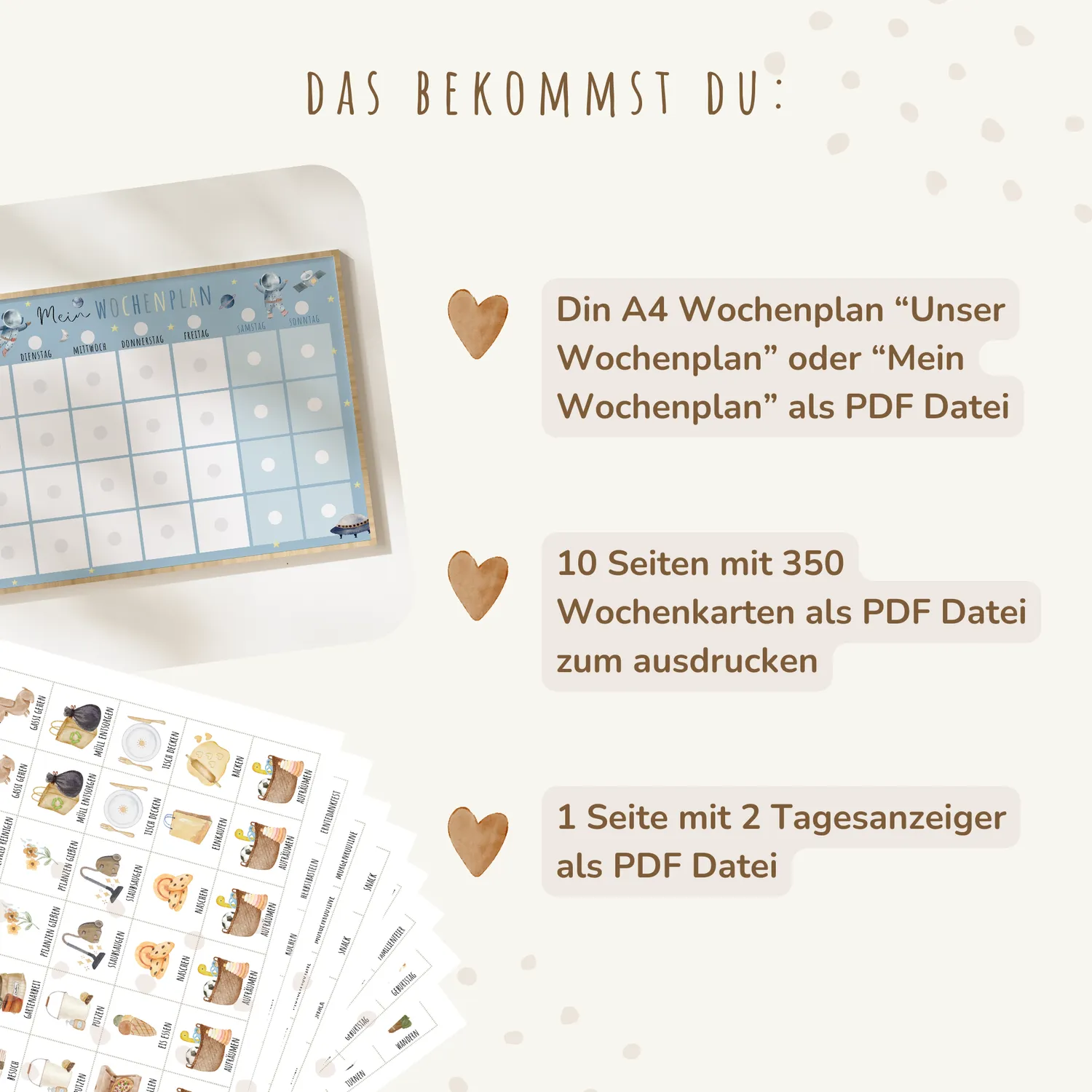 MeinBaby123 Astronauten Wochenplan Kinder PDF