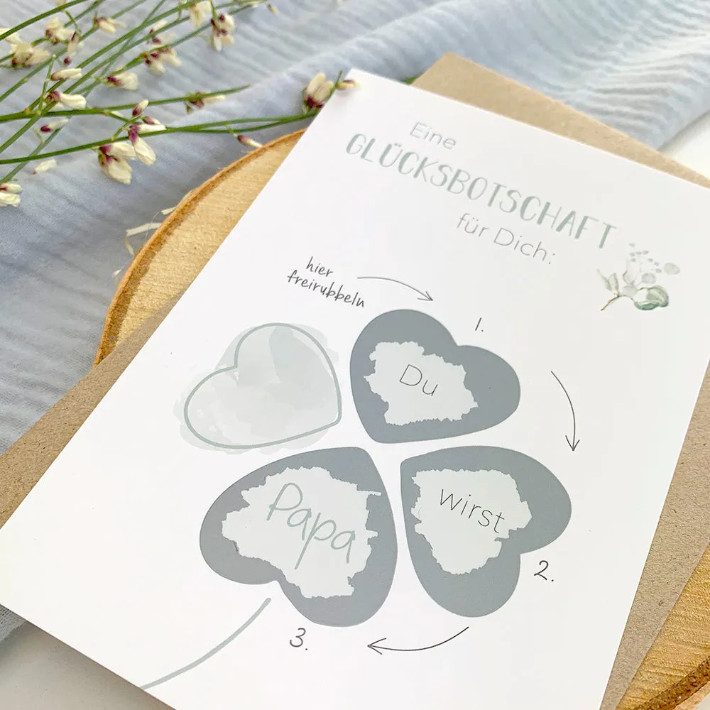 MINTKIND Du wirst Papa Rubbelkarte A6 mit Umschlag