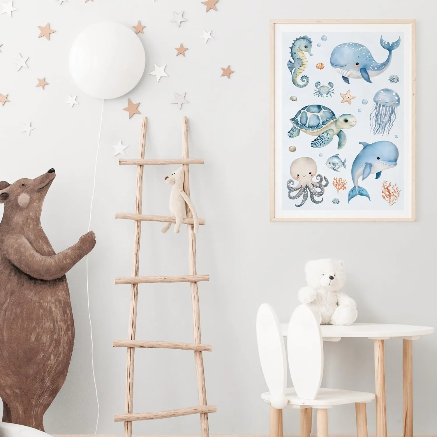 MeinBaby123 Unterwasserwelt Kinderzimmerposter A2 matt 300g