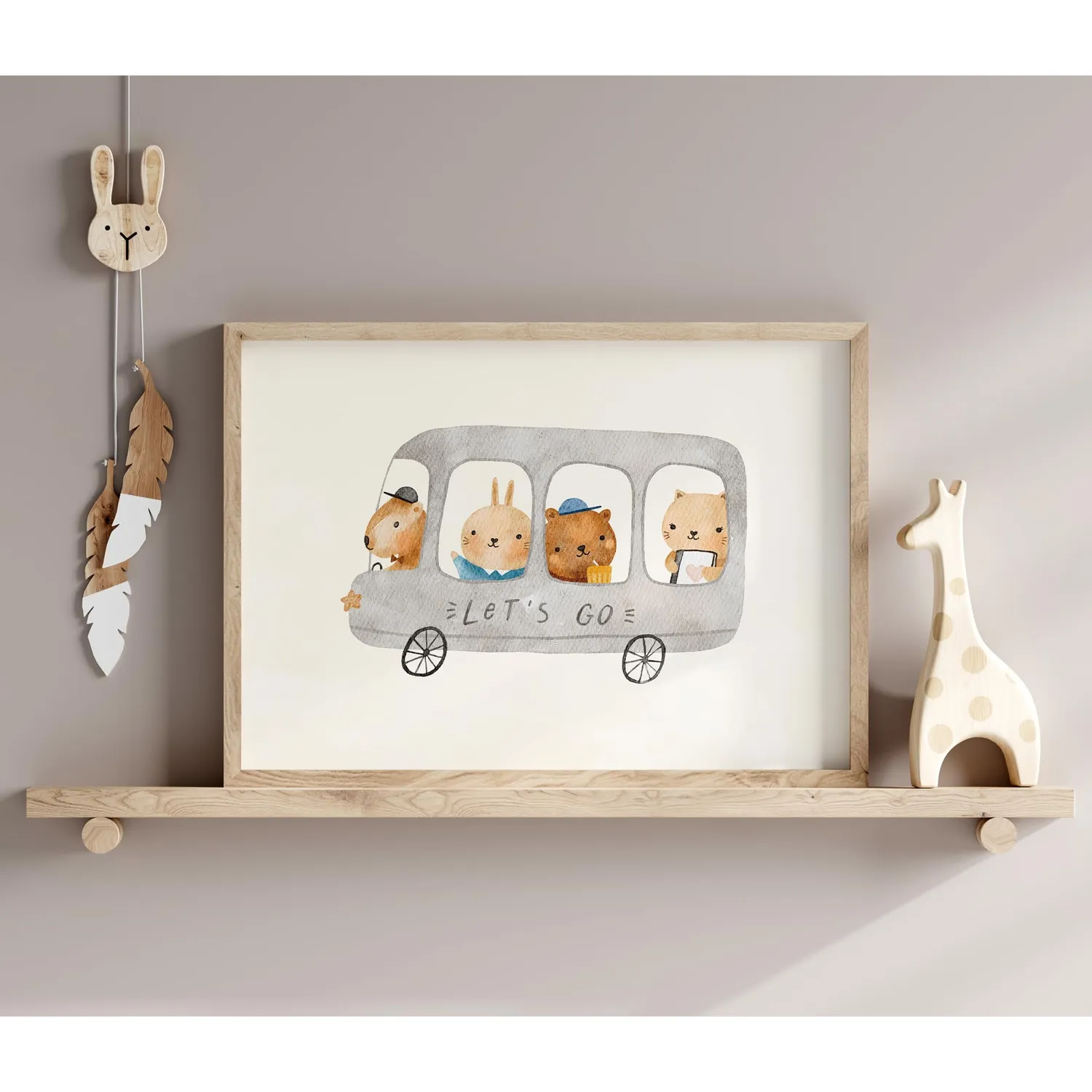 MeinBaby123 Kinderzimmerposter A4 Boho Süße Freunde