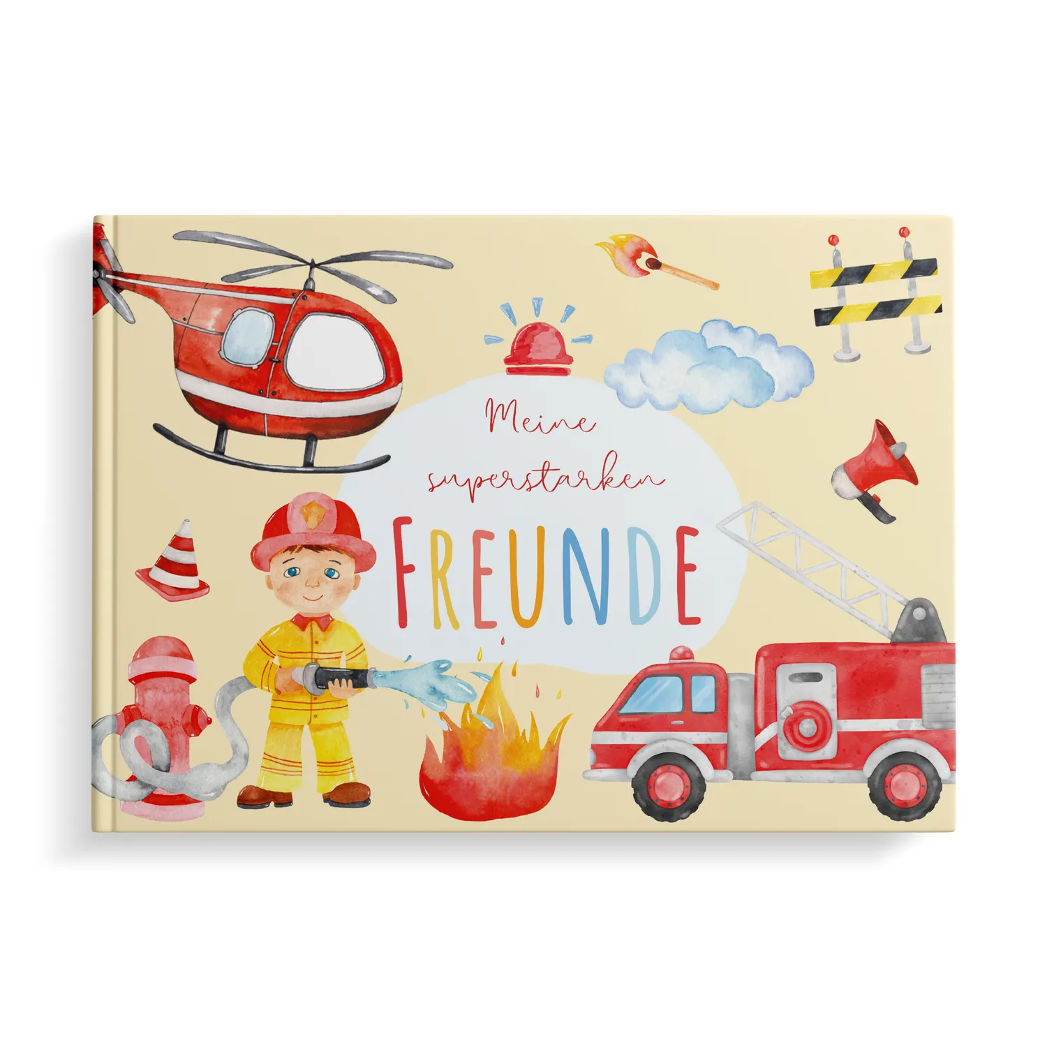 MeinBaby123 Freundebuch Kinder Feuerwehr Hardcover 76 Seiten