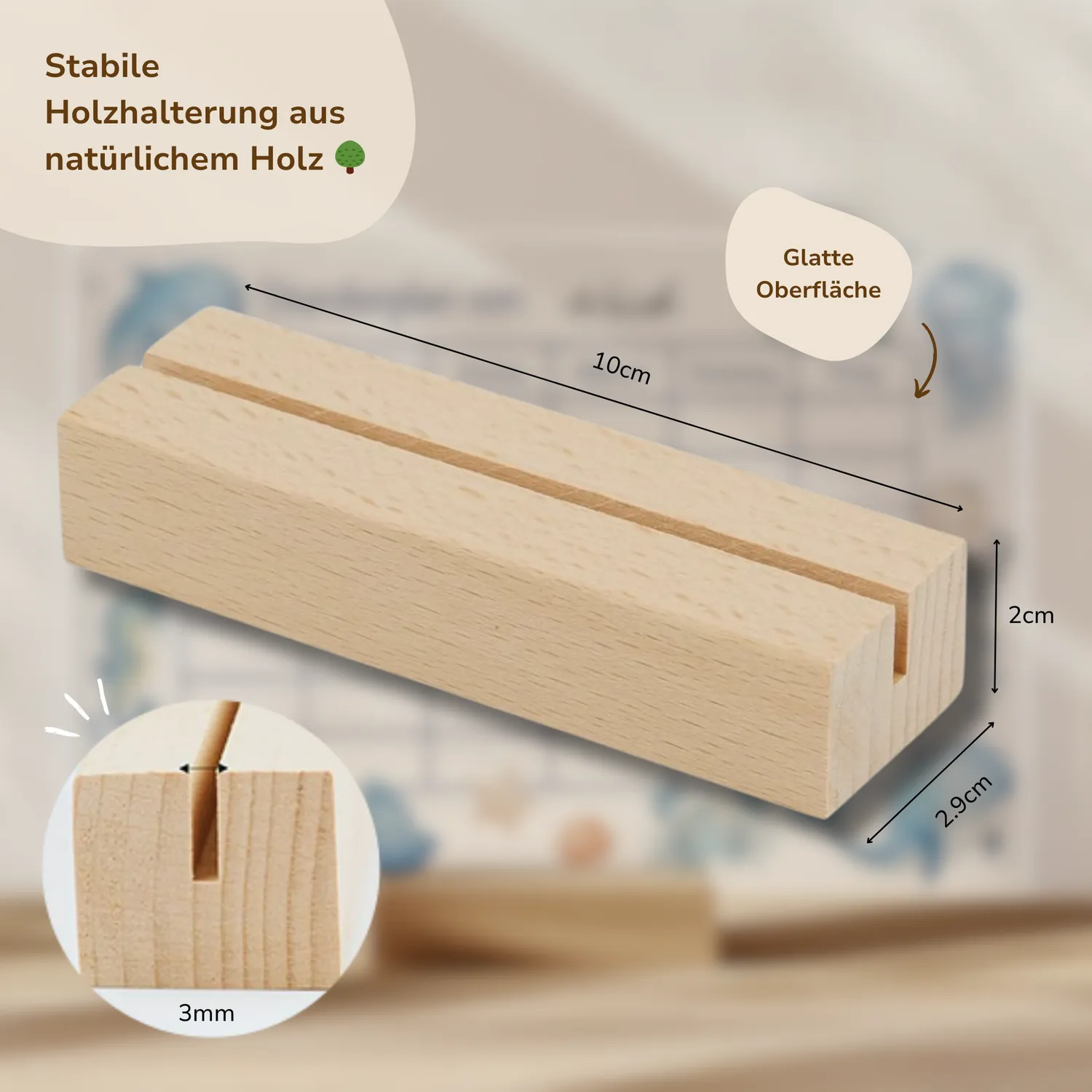 MeinBaby123 Unterwasserwelt Stundenplan Acryl A4 Holzhalterung