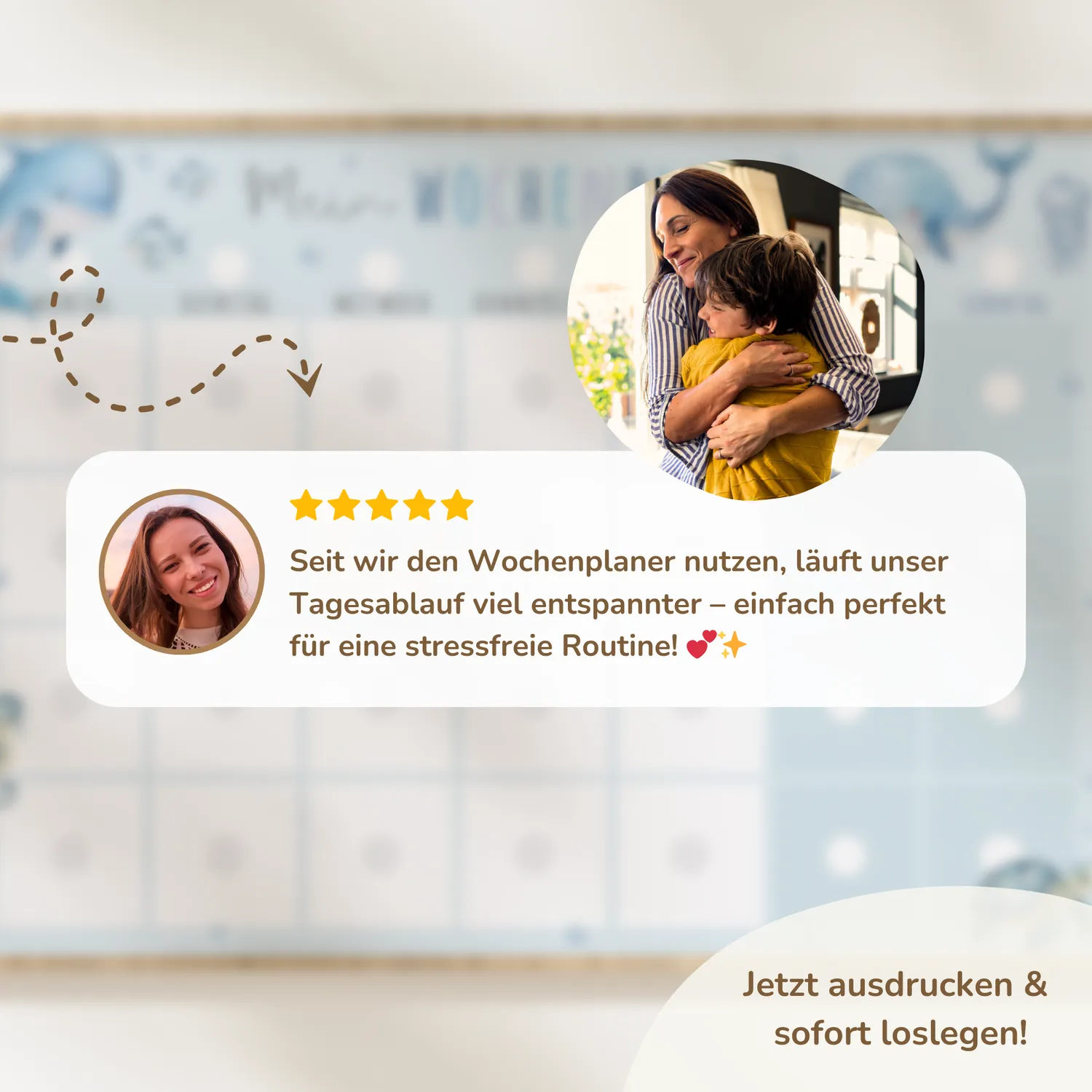 MeinBaby123 Wochenplan Montessori Plan Ausdrucken Delfin Wal PDF