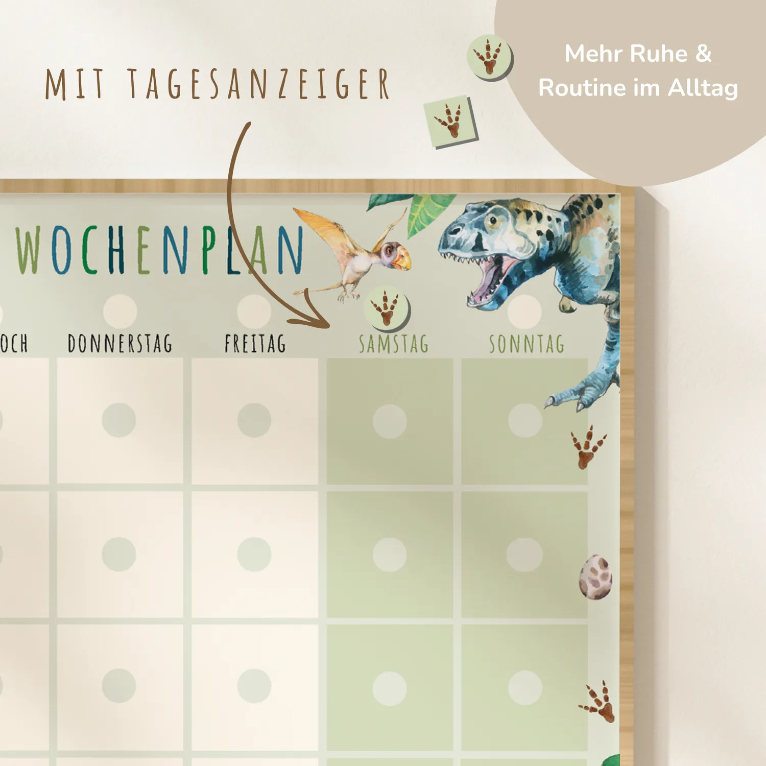 MeinBaby123 Dino Wochenplan Kinder zum Ausdrucken