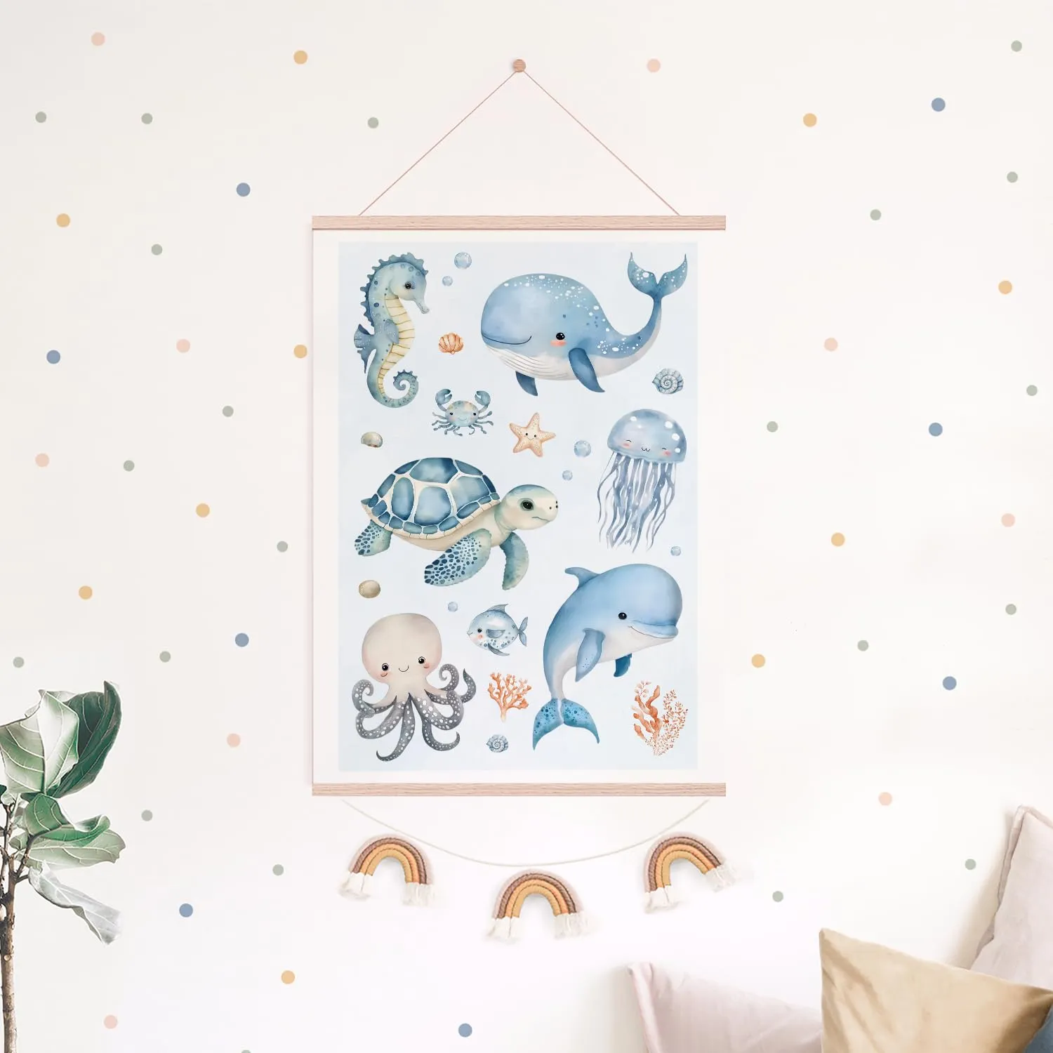 MeinBaby123 Unterwasserwelt Kinderzimmerposter A2 matt 300g