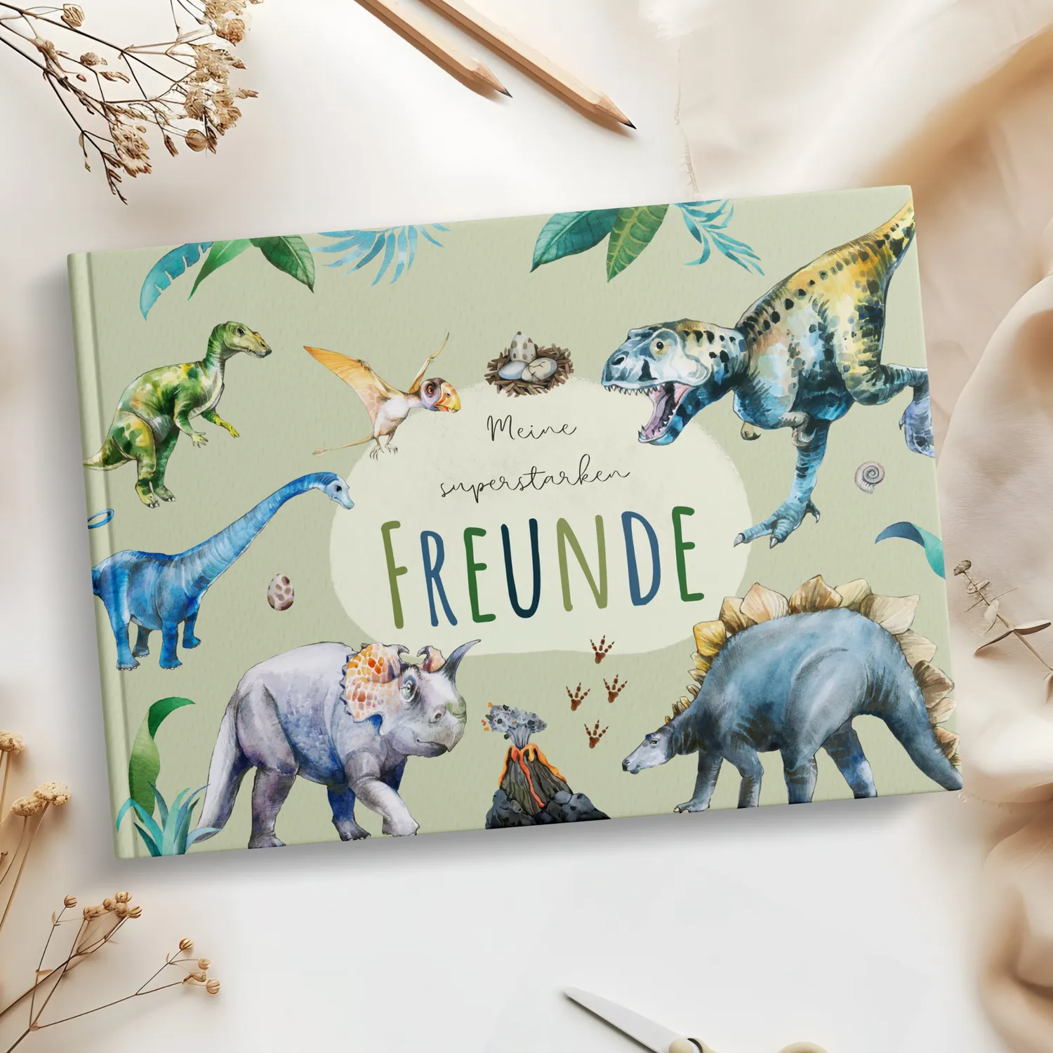 MeinBaby123 Dino Freundebuch Hardcover 26 Freunde