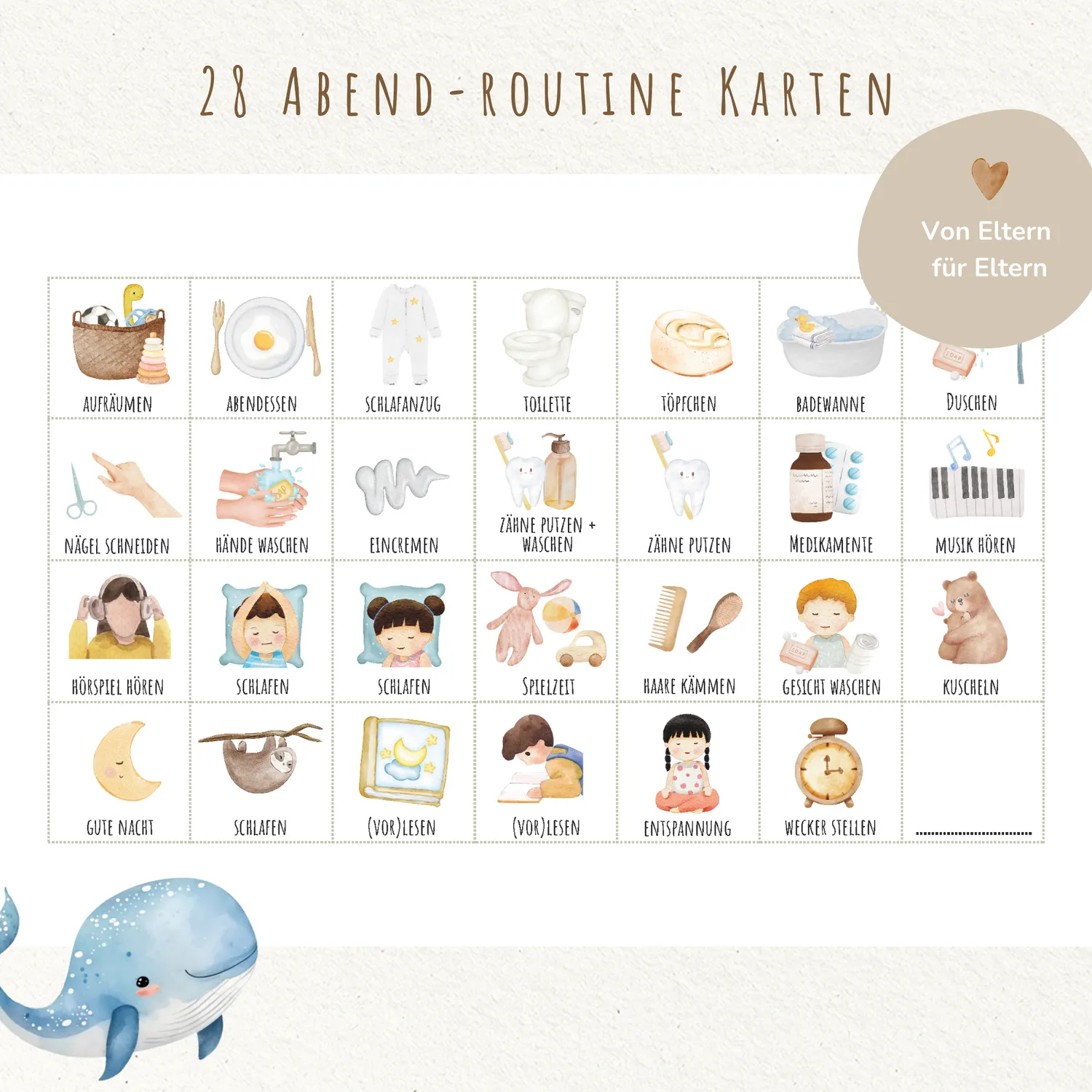 MeinBaby123 Morgen Abendroutine Unterwasserwelt Stundenplan PDF