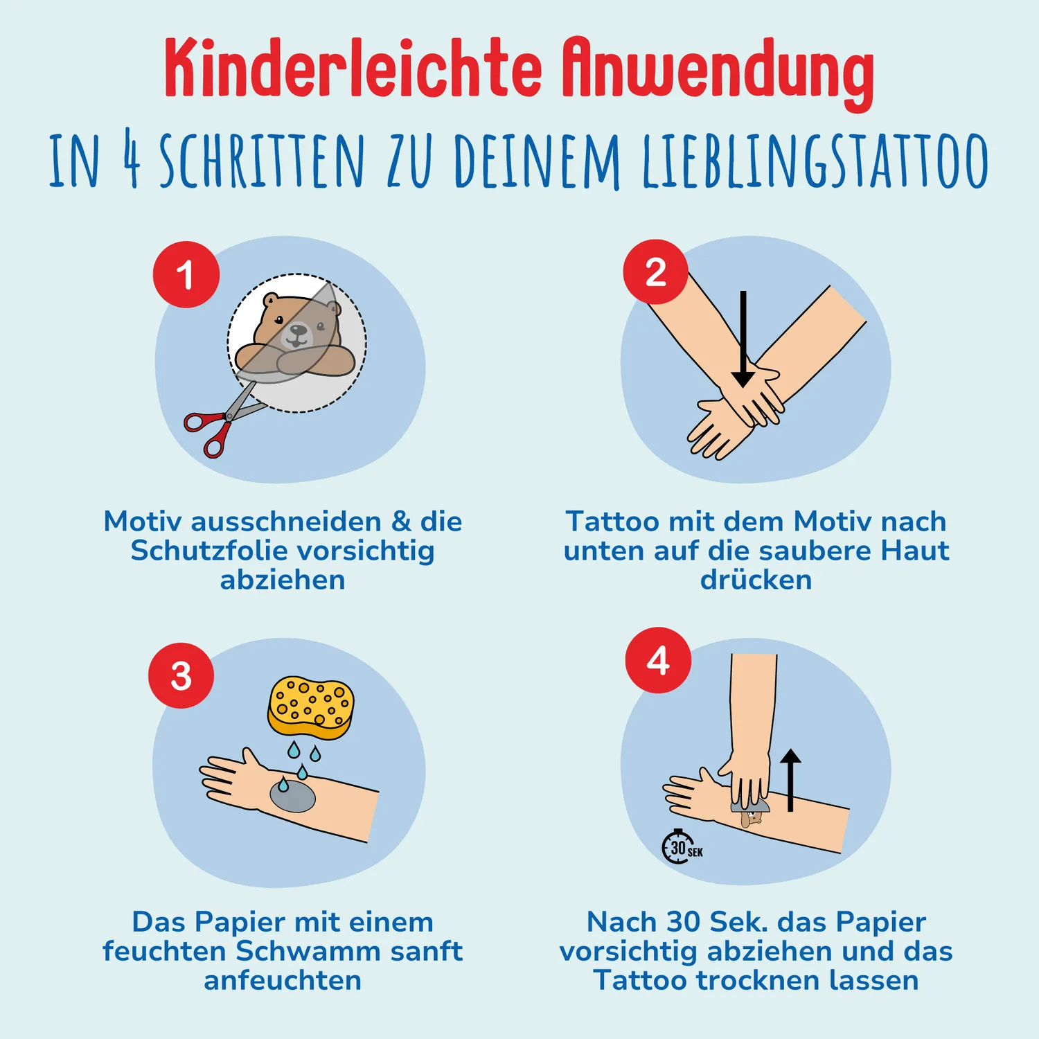 MeinBaby123 Piraten Kinder Tattoos 110er hautfreundlich