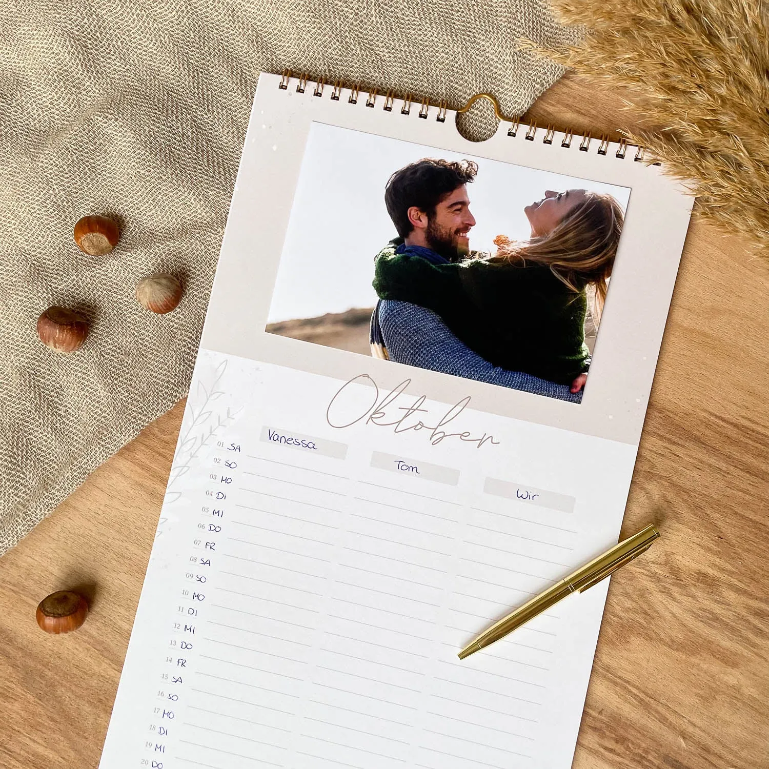 kind of hazel Paarkalender Wandkalender 21x42,5 cm