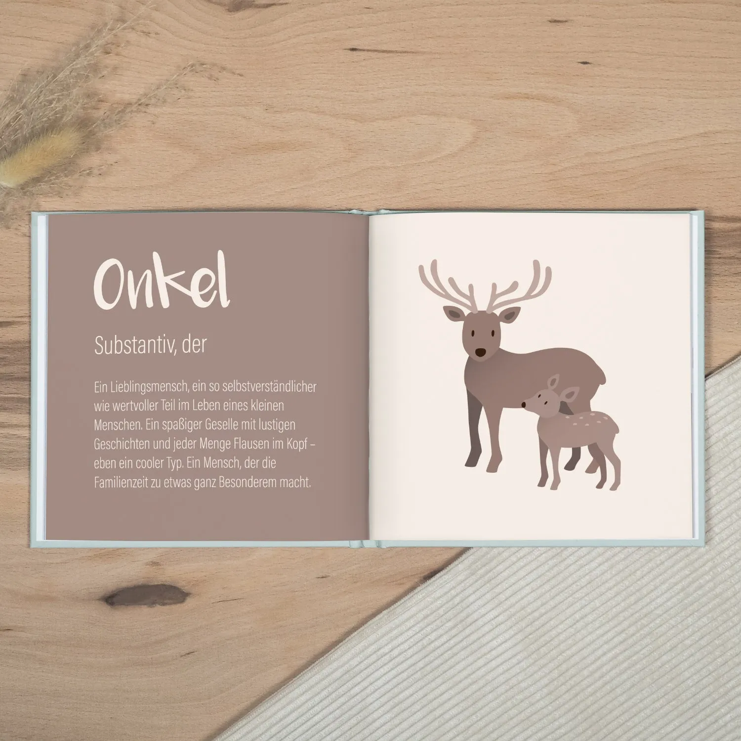 MINTKIND Lieber Onkel du bist toll Geschenkbuch 32 Seiten