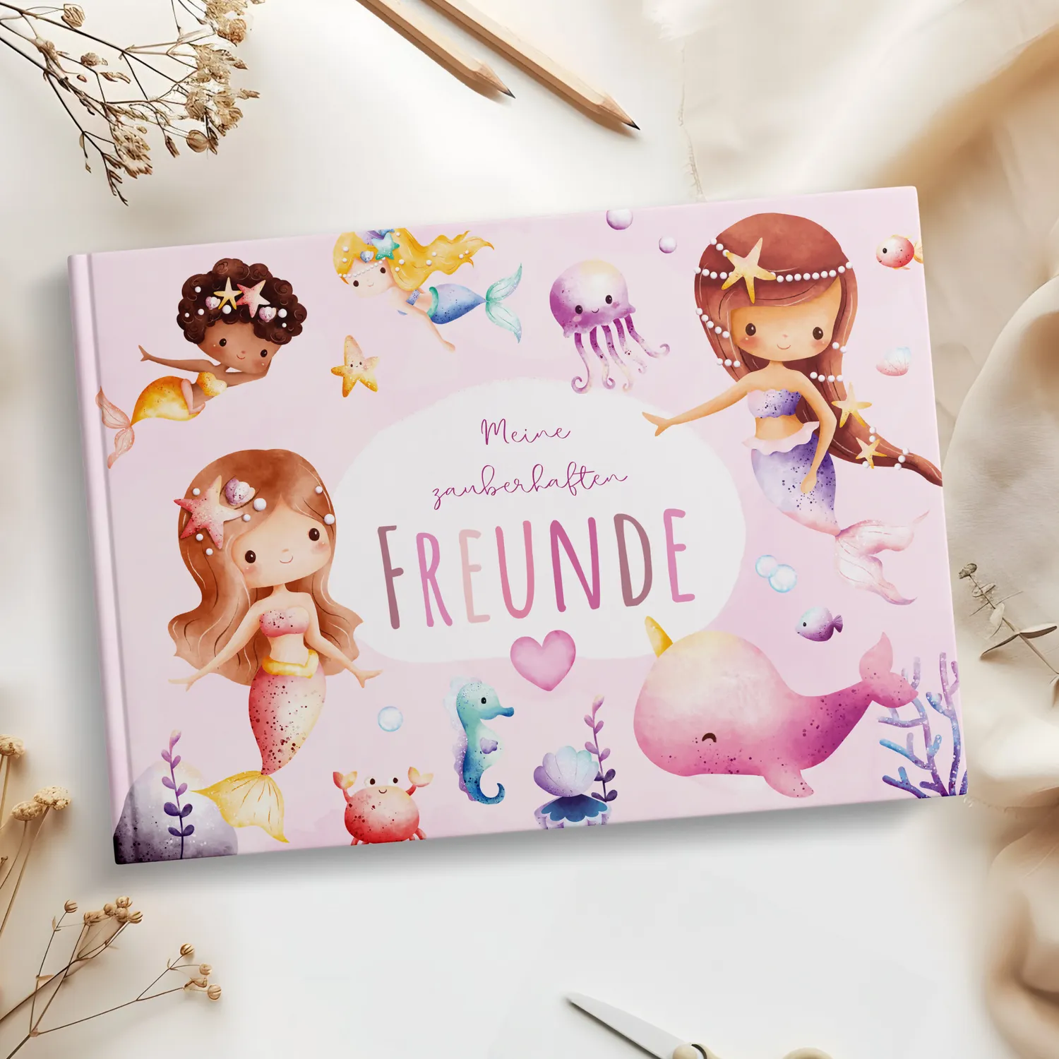 MeinBaby123 Meerjungfrauen Freundebuch Kinder Hardcover 76S