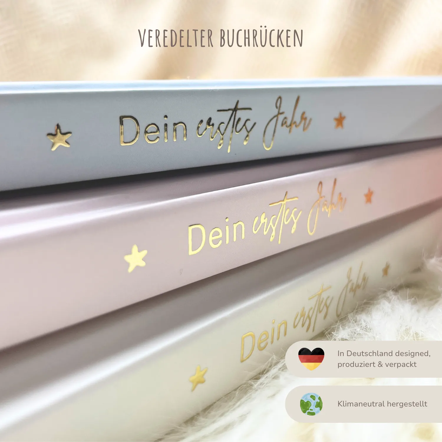 MeinBaby123 Babyalbum Dein erstes Jahr beige 136 Seiten