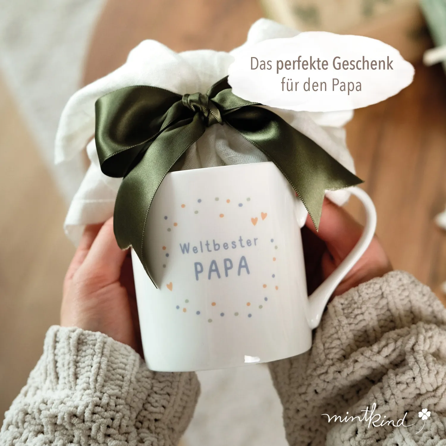 MINTKIND Konfetti weltbester Papa Tasse 330 ml Porzellan