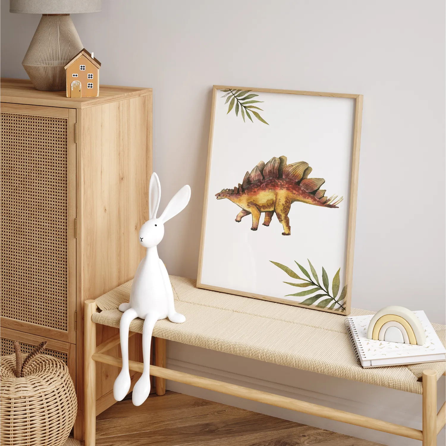 MeinBaby123 Dino Poster Kinderzimmer 3er A4 matt