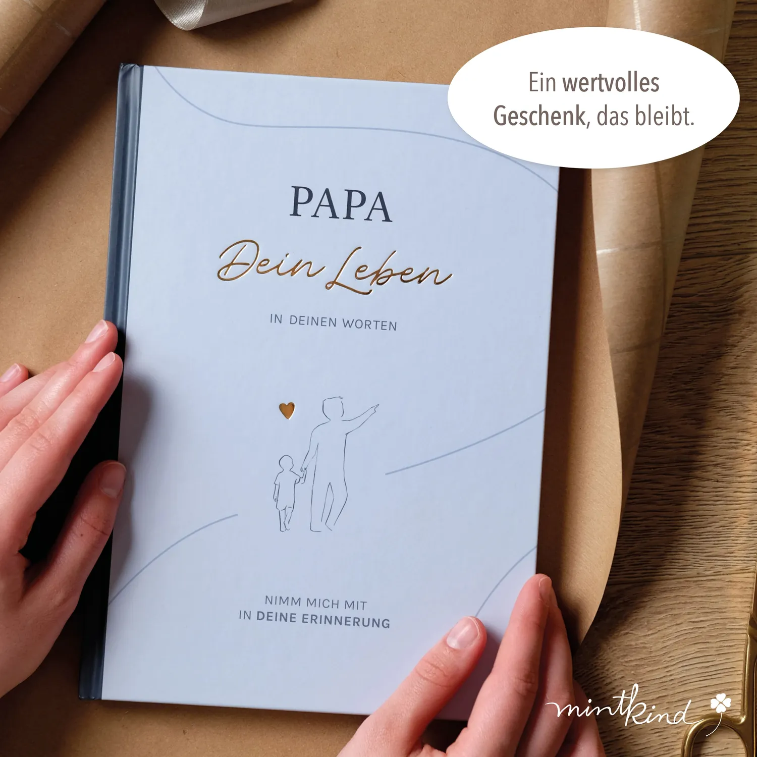 MINTKIND Dein Leben Papa Erinnerungsbuch Vater 112 Seiten