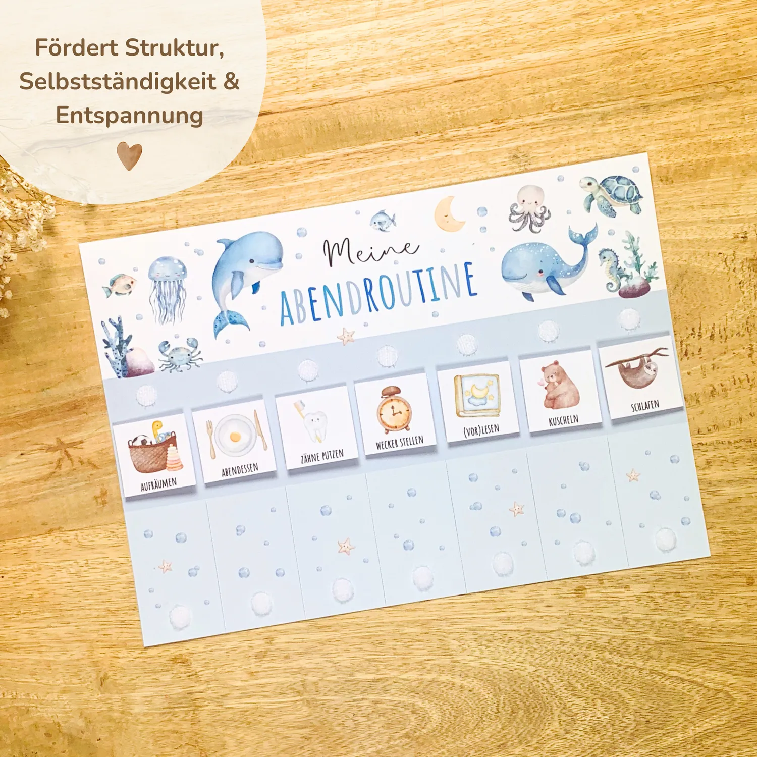 MeinBaby123 Morgen Abendroutine Unterwasserwelt Stundenplan PDF