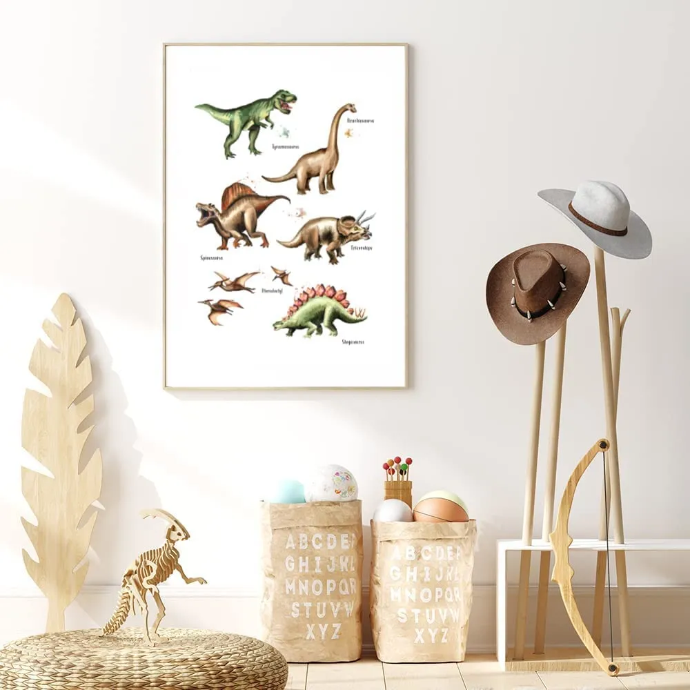 MeinBaby123 Dino Poster doppelseitig A2 Tiermotiv
