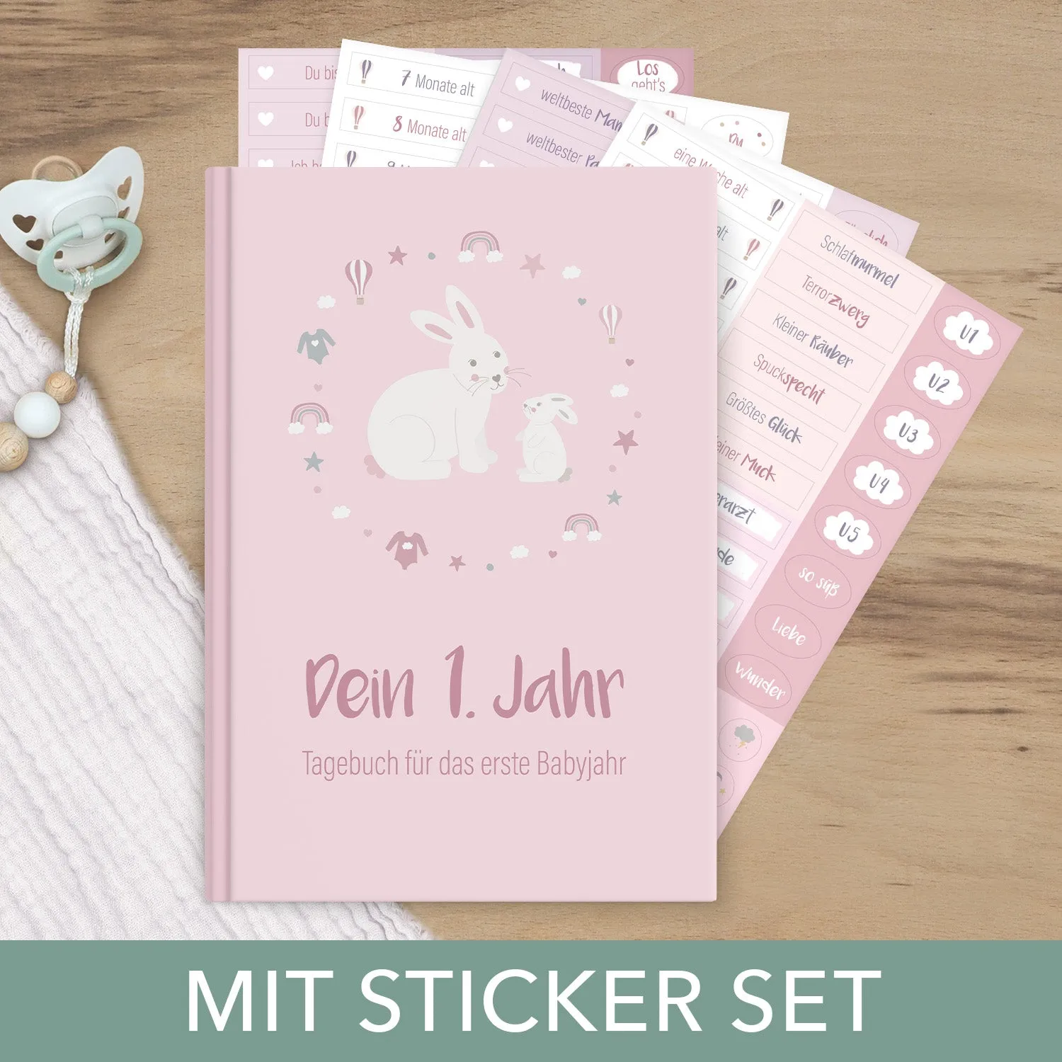 MINTKIND Babys erstes Jahr Baby-Tagebuch Fuchs 160 Seiten