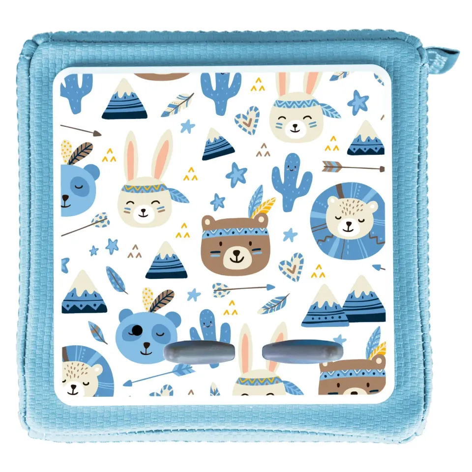 MeinBaby123 Boho Tiere Blau Toniebox Schutzfolie Kratzschutz