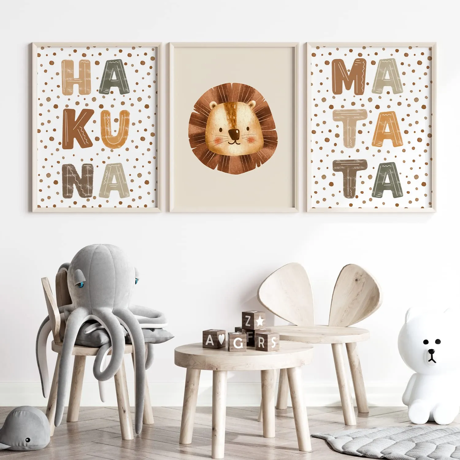 MeinBaby123 Hakuna Matata Kinderzimmerposter 3er Set A2