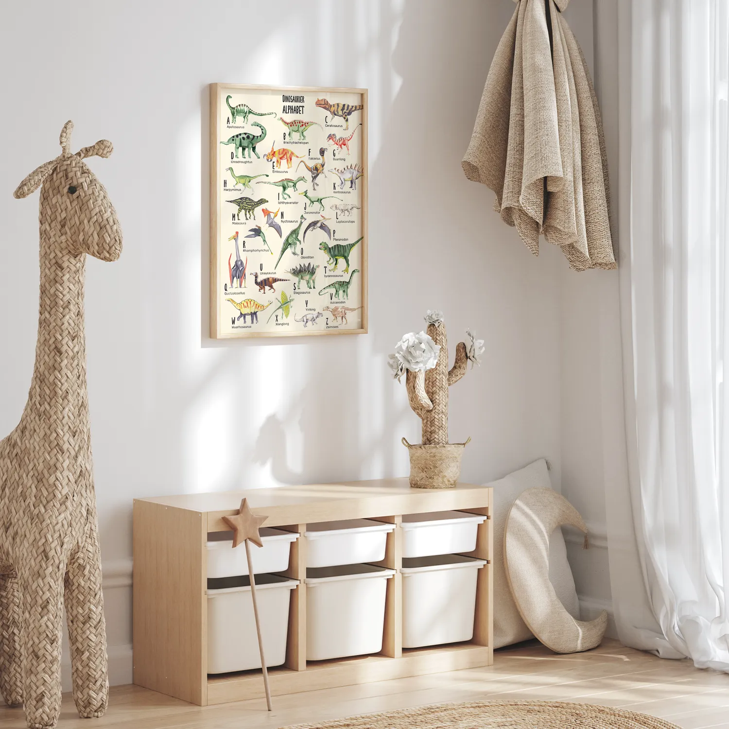 MeinBaby123 Dino ABC Poster A2 Lernposter