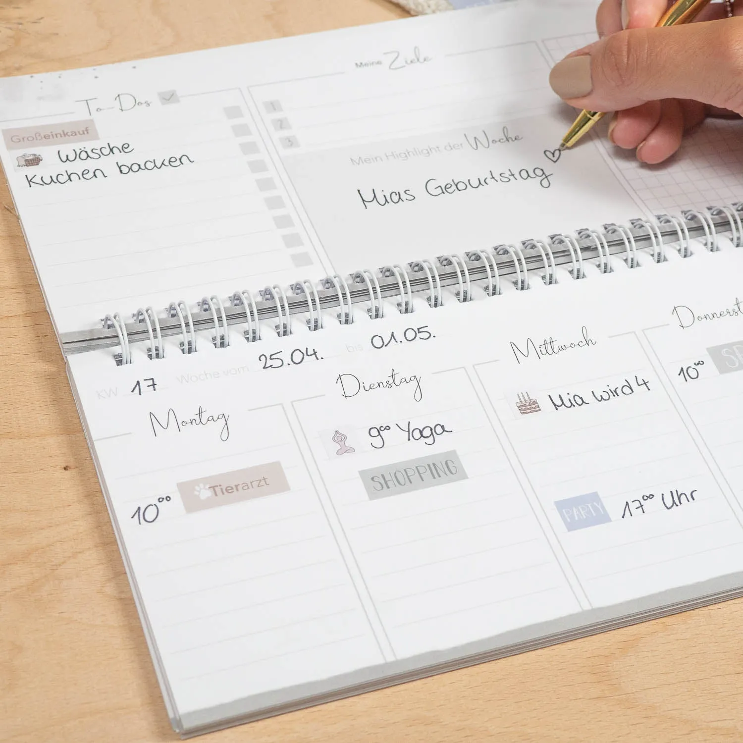 MINTKIND Jahr Klar Tischkalender Wochenplaner 52 Wochen