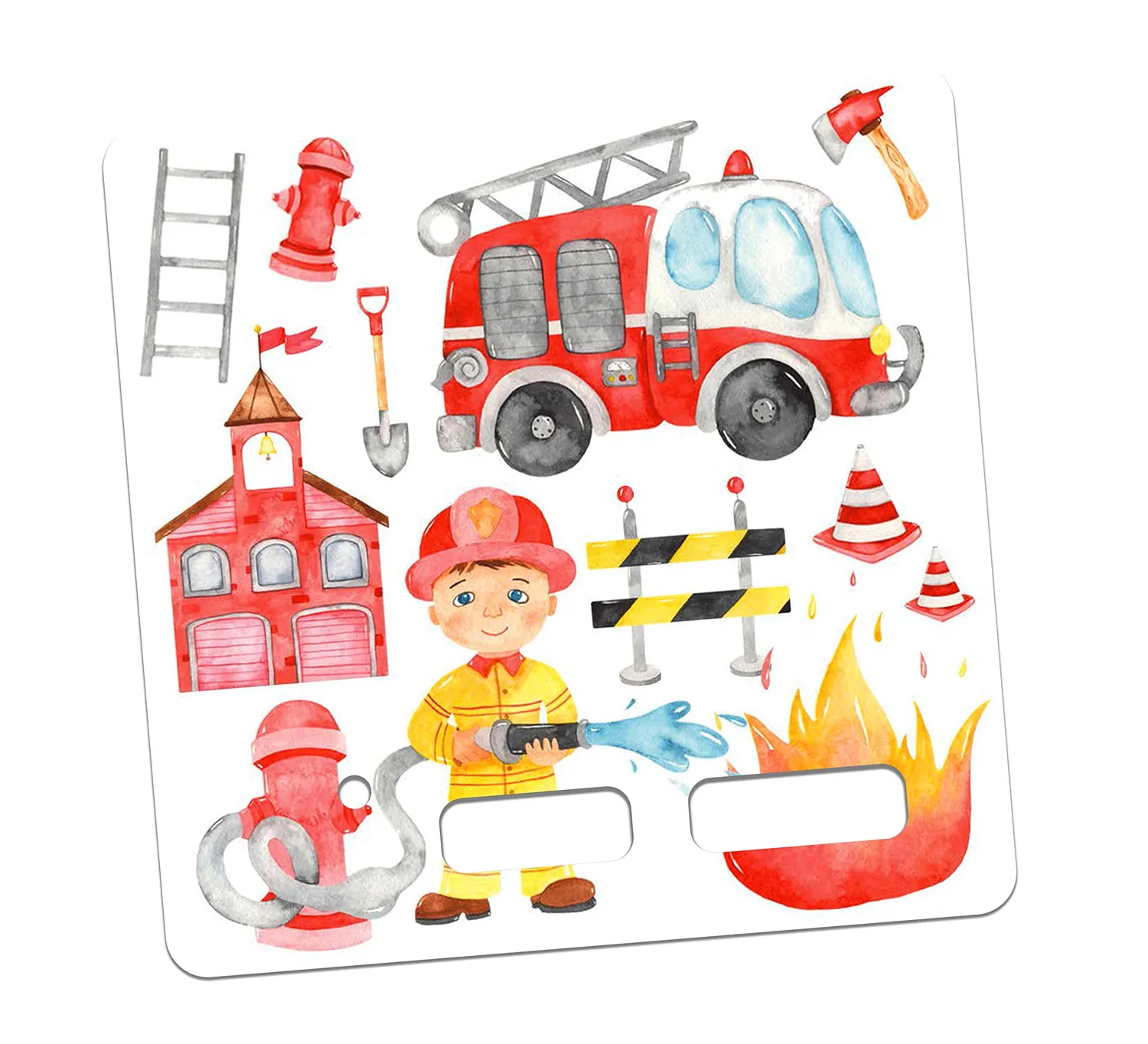 MeinBaby123 Toniebox Schutzfolie Feuerwehr Sticker einzeln
