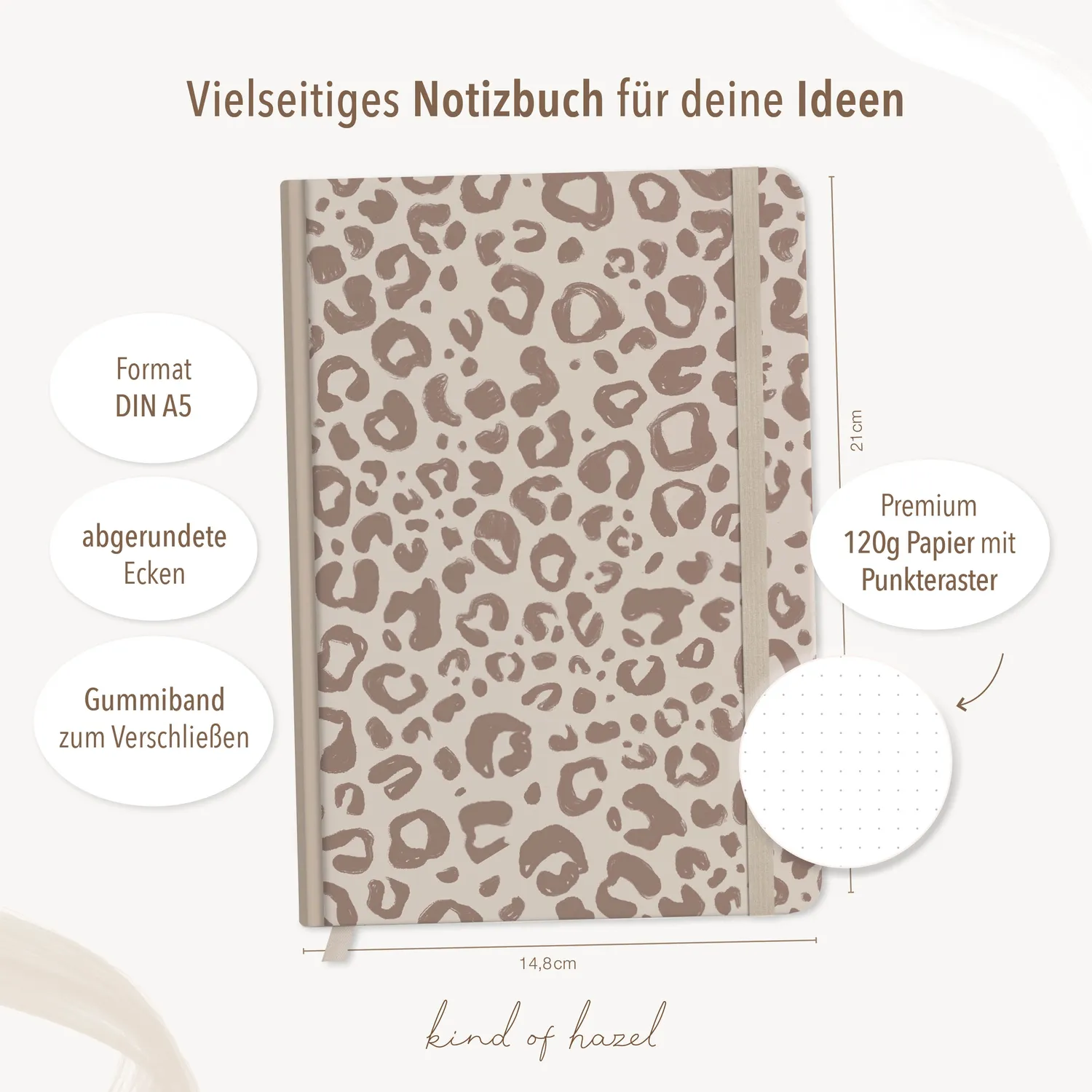 MINTKIND kind of hazel Bullet Journal A5 Leo Punktraster