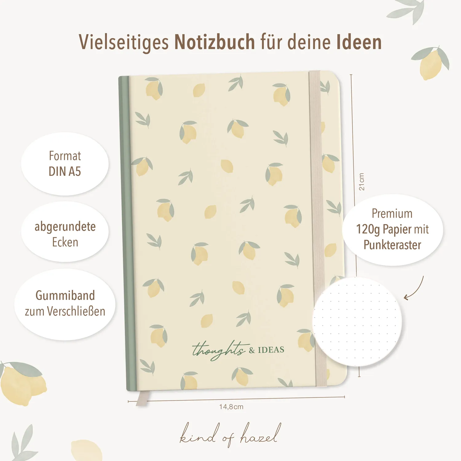 MINTKIND kind of hazel Bullet Journal A5 Leo Punktraster