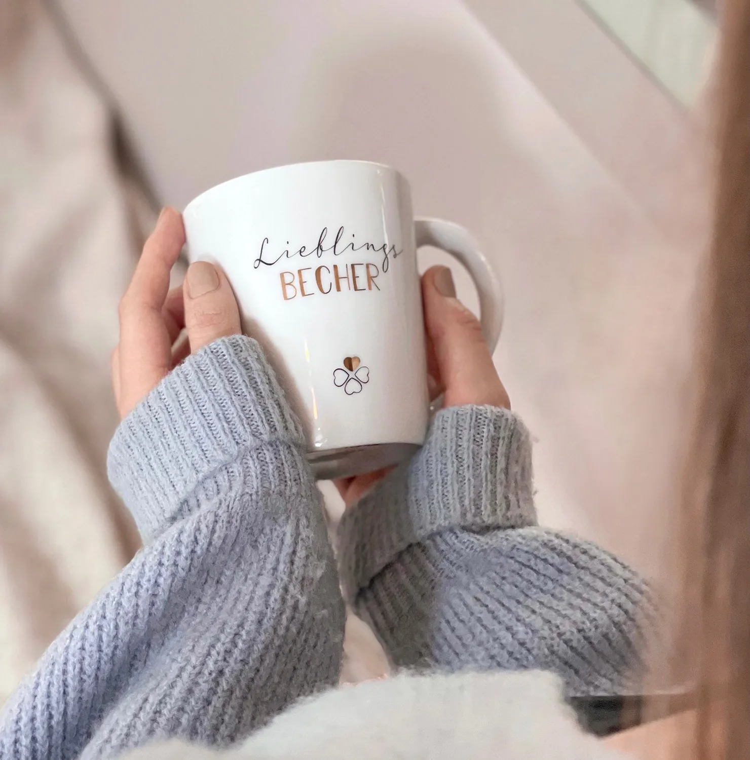 MINTKIND Lieblingsbecher Porzellanbecher 250 ml Echtgold