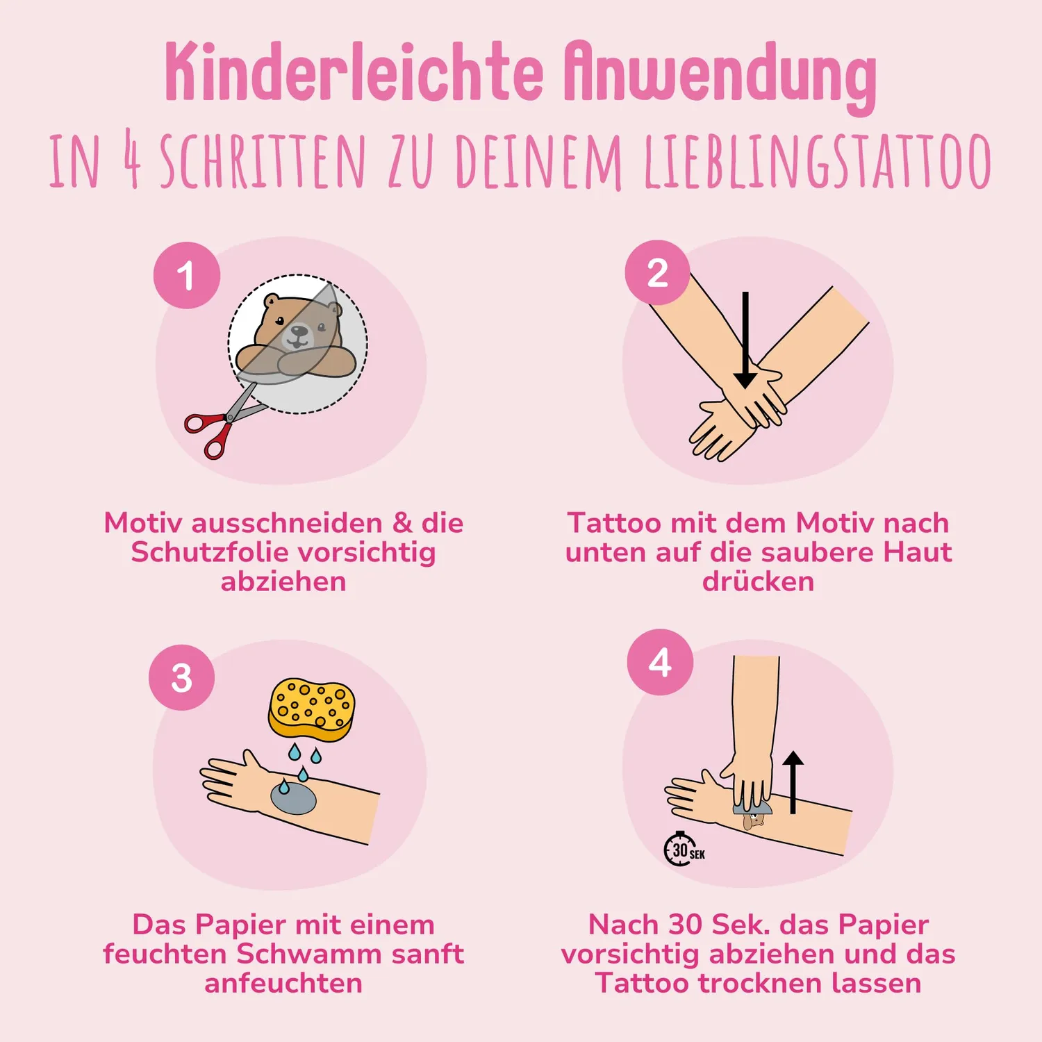 MeinBaby123 Kinder Tattoos 3er Set Einhorn Fee Meerjungfrau
