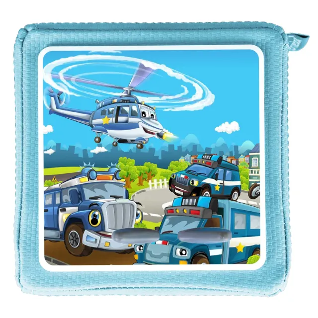 MeinBaby123 Toniebox Schutzfolie Polizei-Fahrzeuge Sticker wasserfest