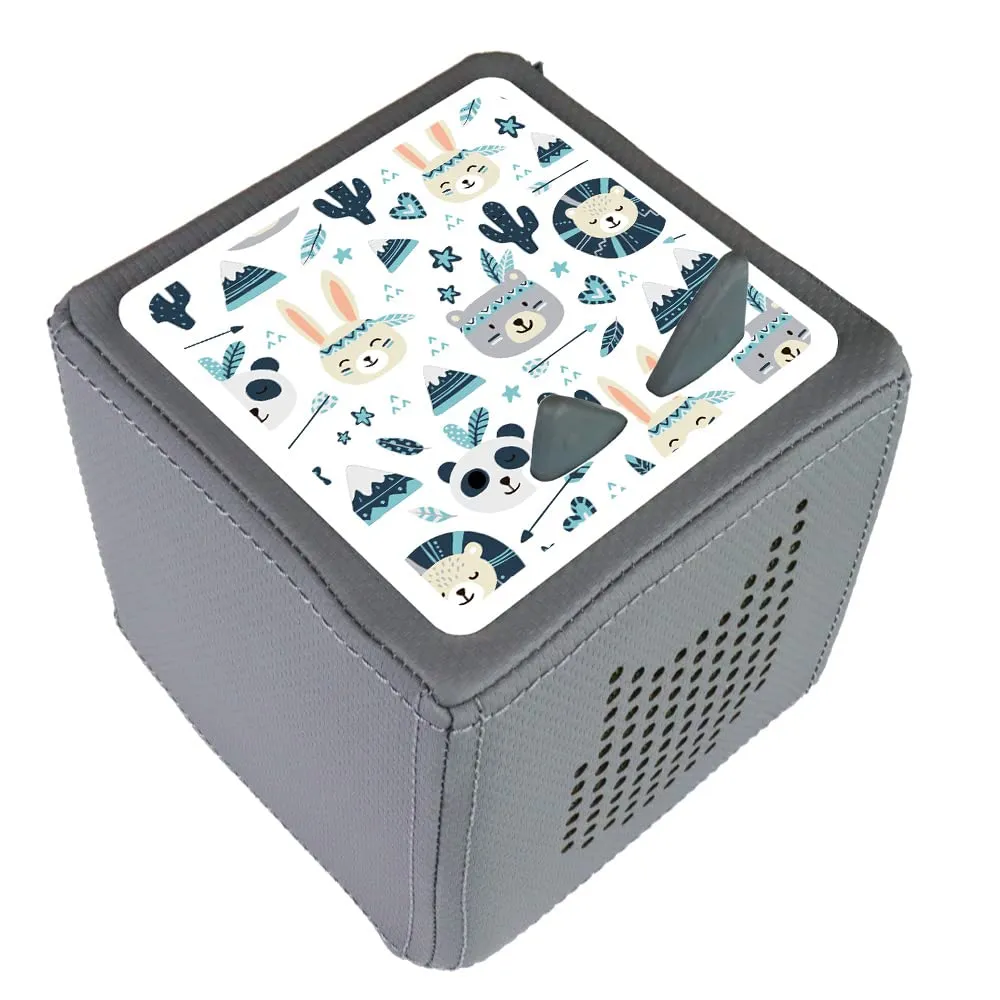 MeinBaby123 Toniebox Schutzfolie Boho Tiere Grau