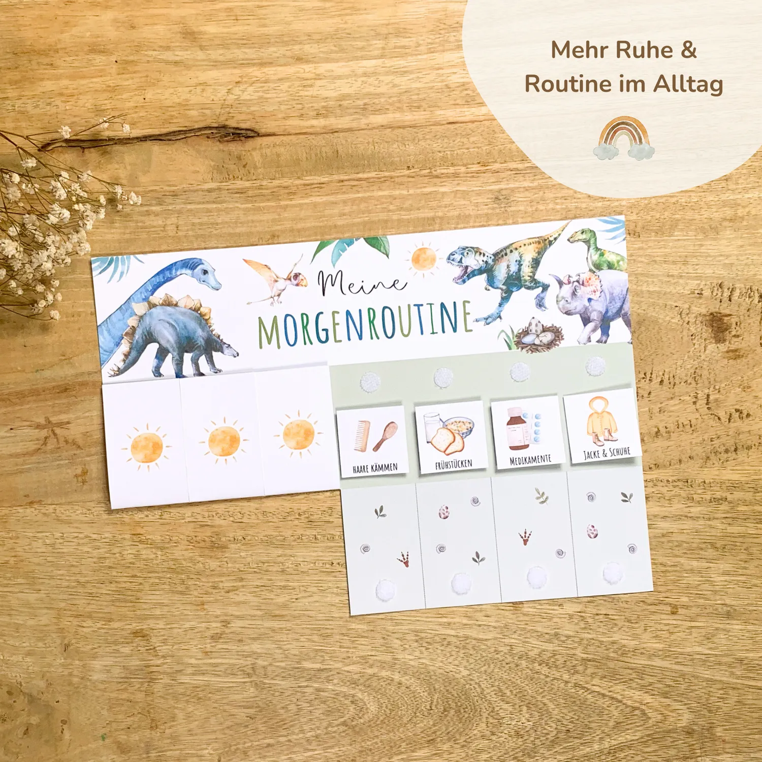 MeinBaby123 Morgen- Abendroutine Kinder Dino Ausdruck