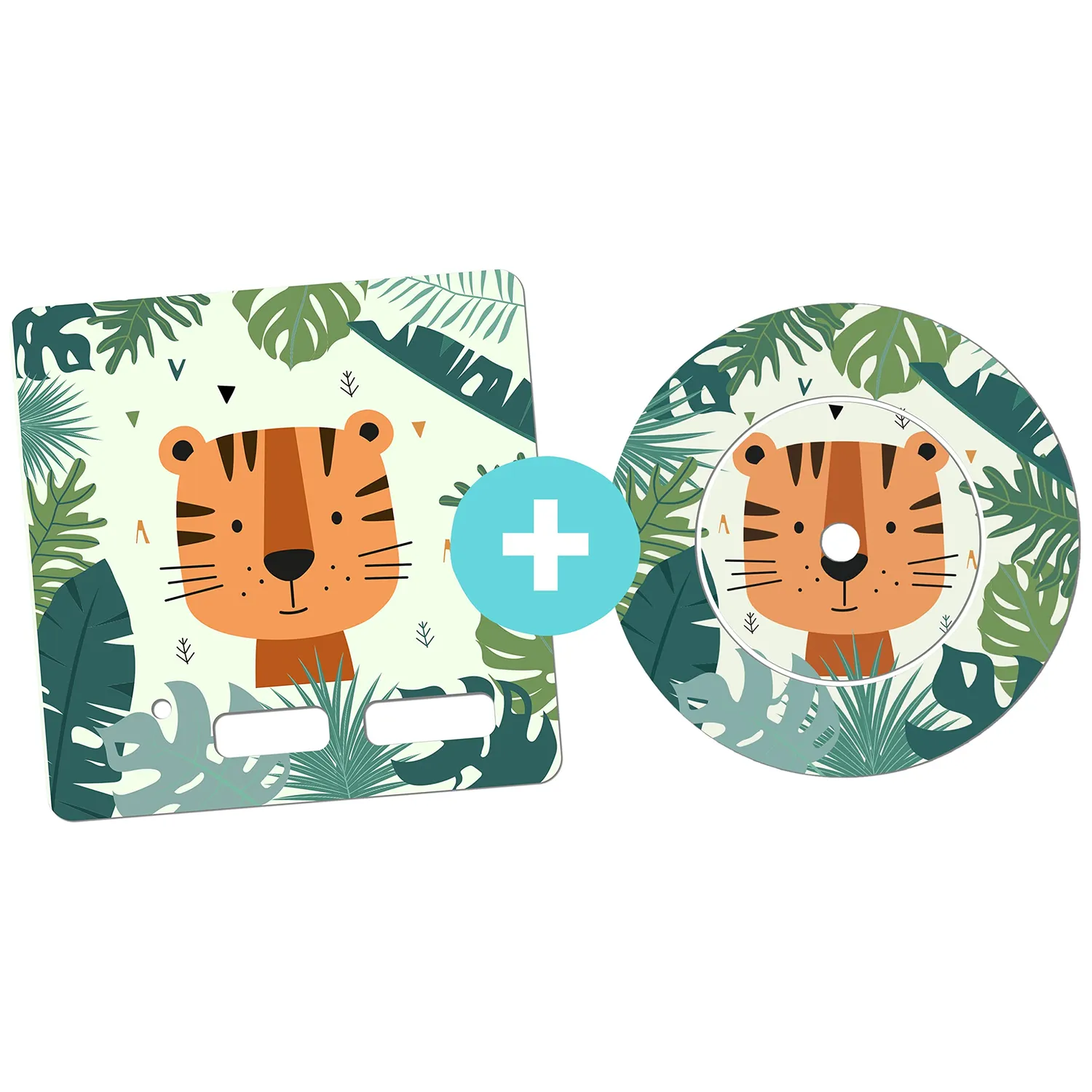 MeinBaby123 Toniebox Schutzfolie Tiger Dschungel Bundle 2er Set