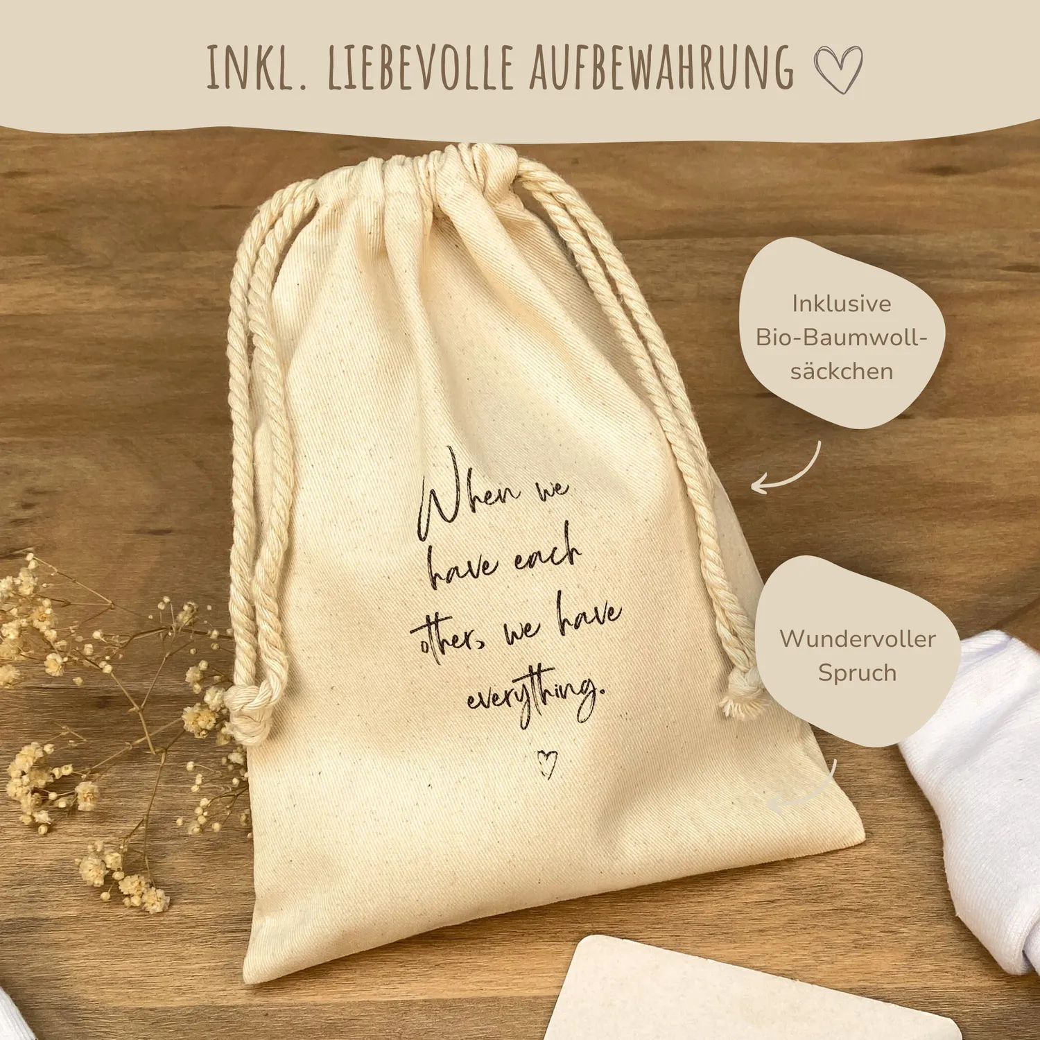 MeinBaby123 Dein erstes Jahr Babyalbum Geschenkset beige Komplett-Set