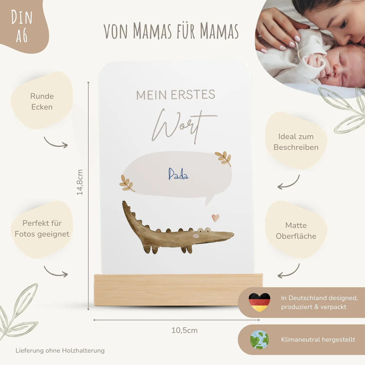 MeinBaby123 Dein erstes Jahr Meilensteinkarten 50er beige Boho