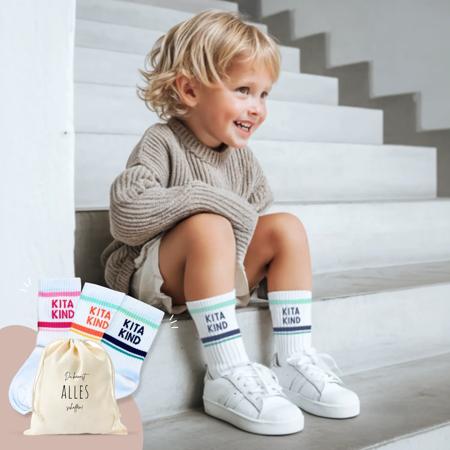MeinBaby123 Kitakind Socken Blau 2-4 Jahre 1 Paar