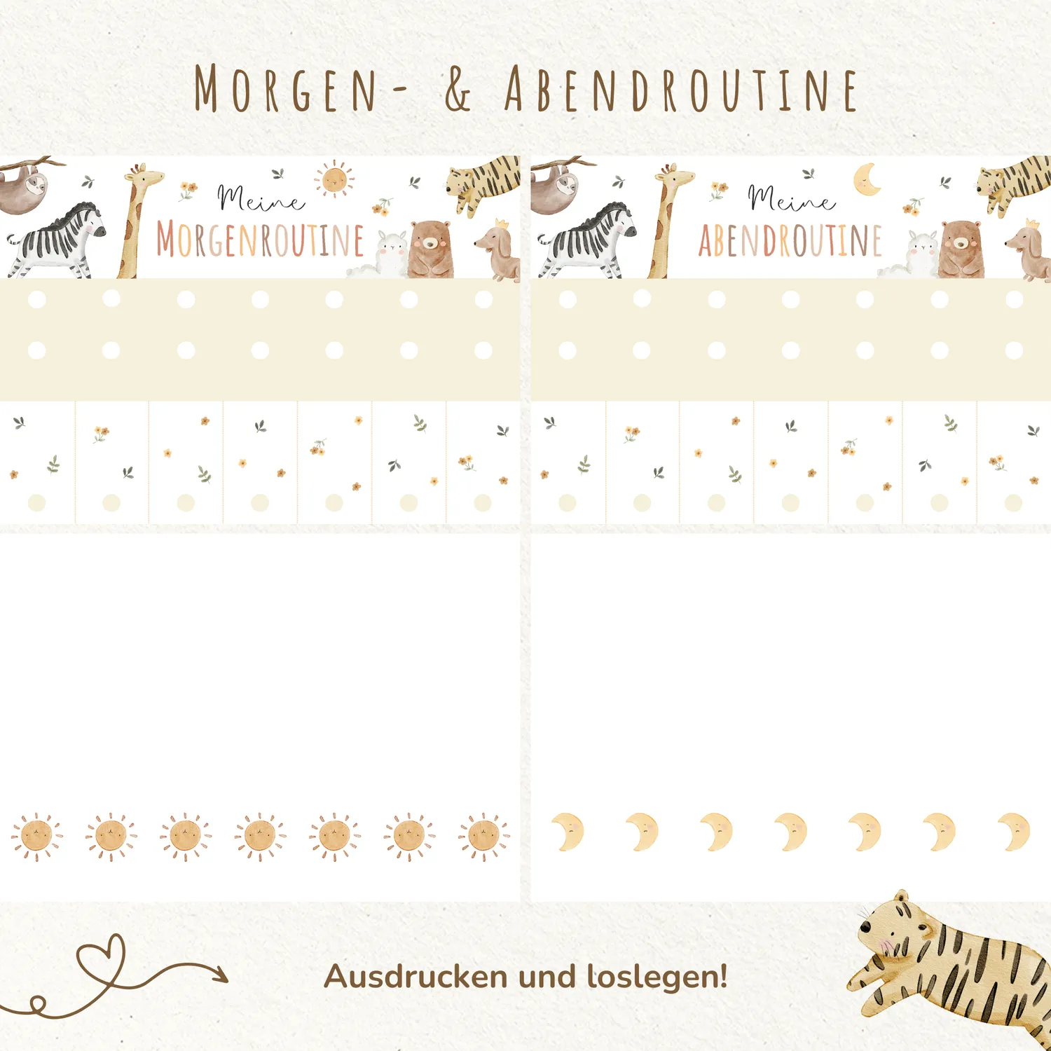 MeinBaby123 Boho Beige Routineplan PDF Download