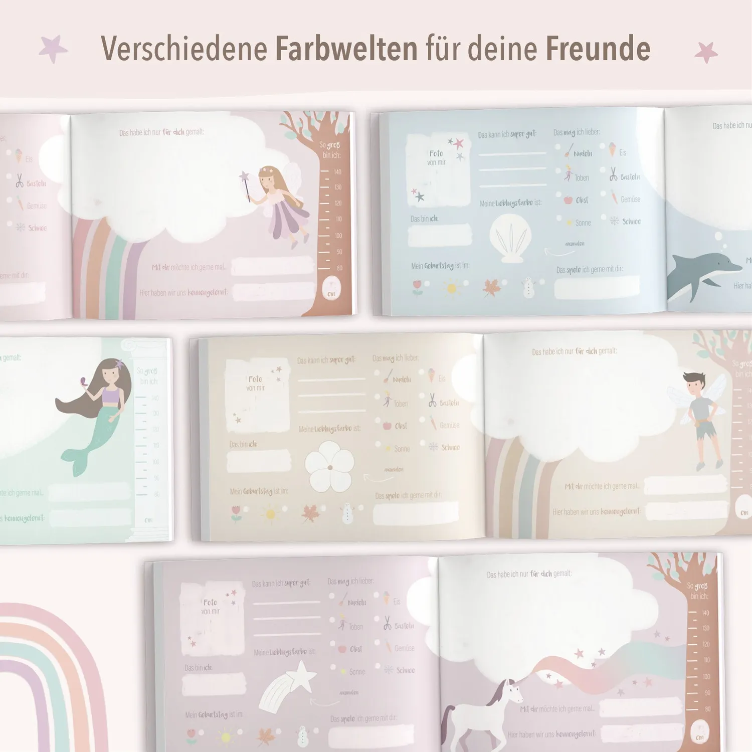 MINTKIND Feenwelt Kindergarten Freundebuch A5 80 Seiten