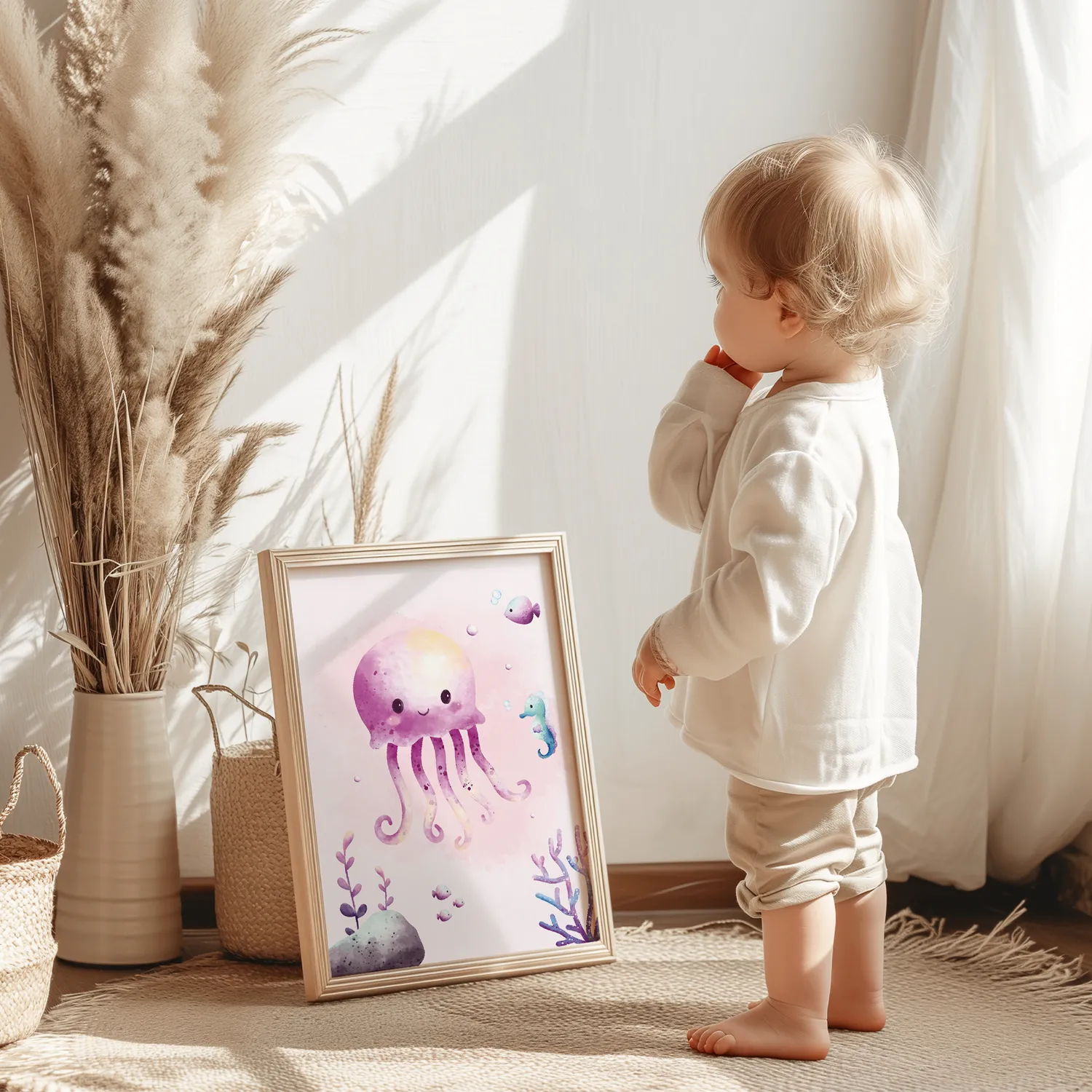 MeinBaby123 Kinderzimmer Poster 3er Set A4 Meerjungfrauen