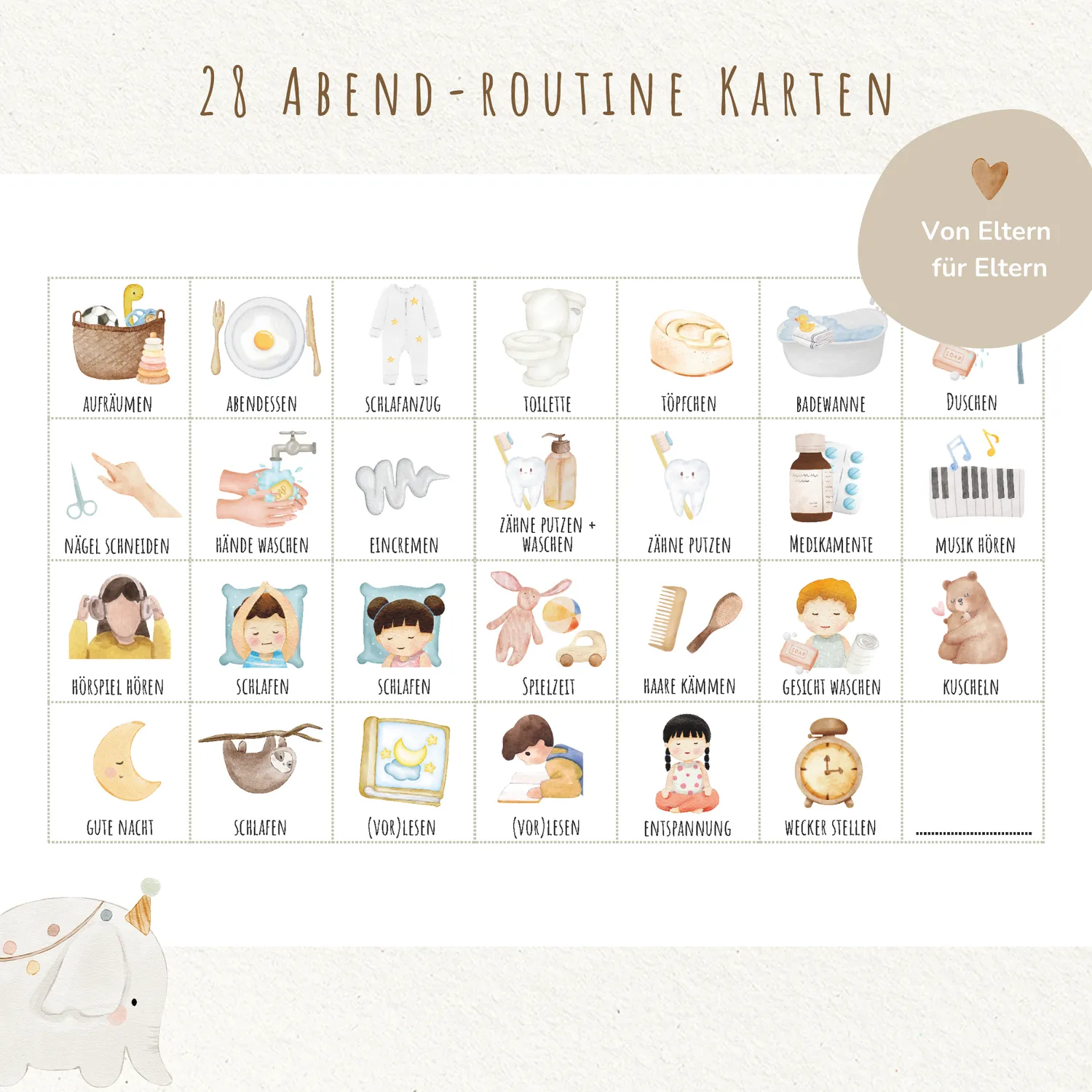 MeinBaby123 Morgen-Abendroutine PDF Boho Beige Download