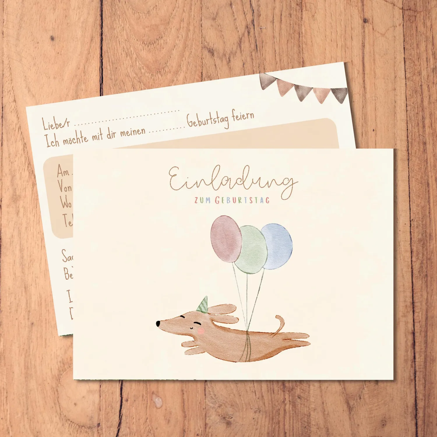 MeinBaby123 Kindergeburtstag Einladungskarten Doodle Boho 10er Umschlag
