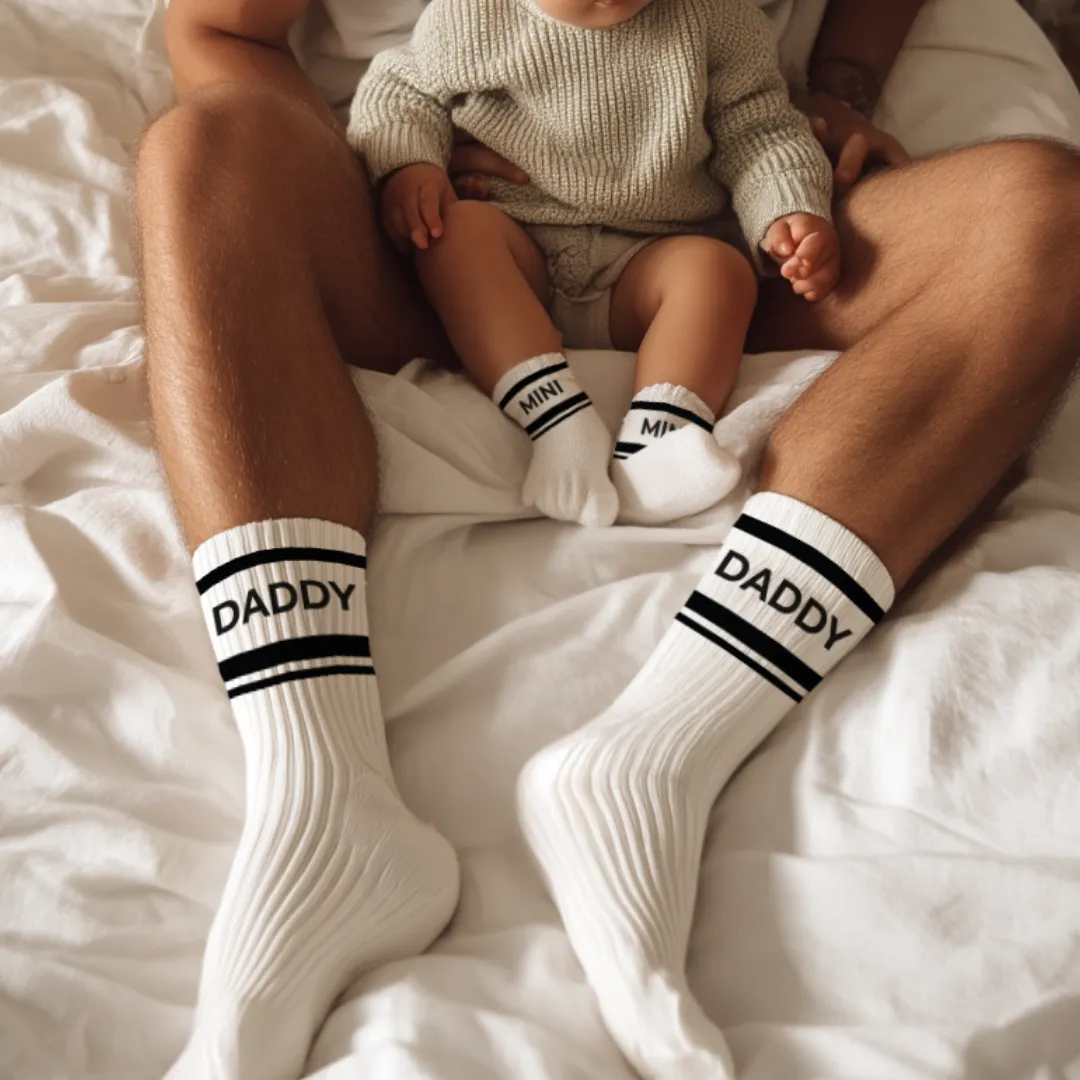 MeinBaby123 Retro-Socken Daddy & Mini Set Tennissocken Bio