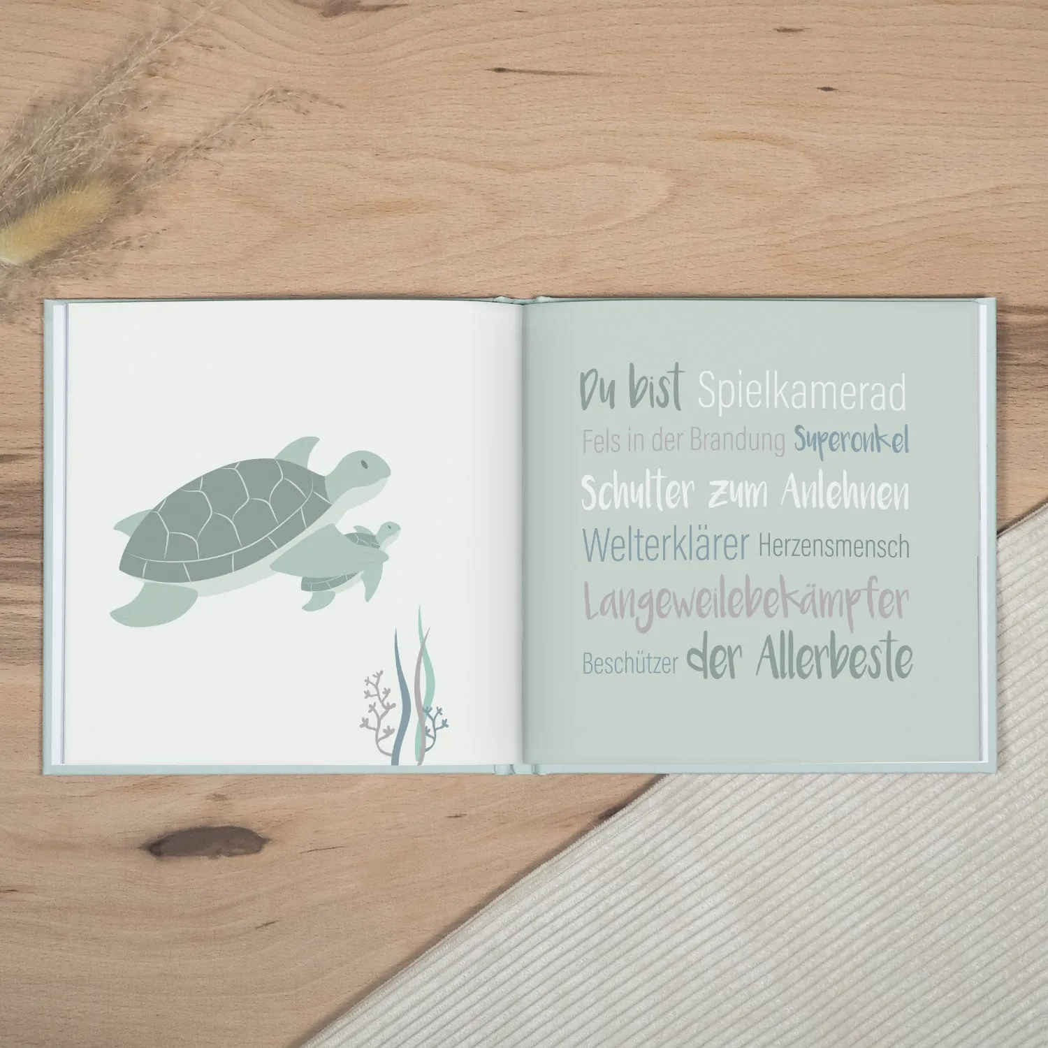 MINTKIND Lieber Onkel du bist toll Geschenkbuch 32 Seiten