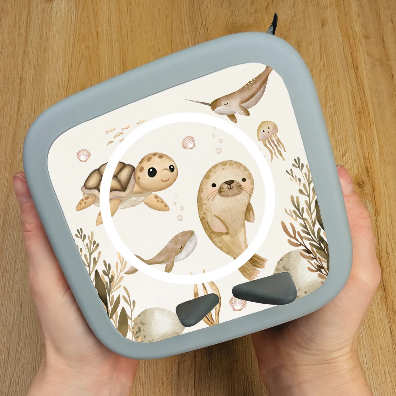 MeinBaby123 Unterwasserwelt Beige Schutzfolie Toniebox 2 wasserfest