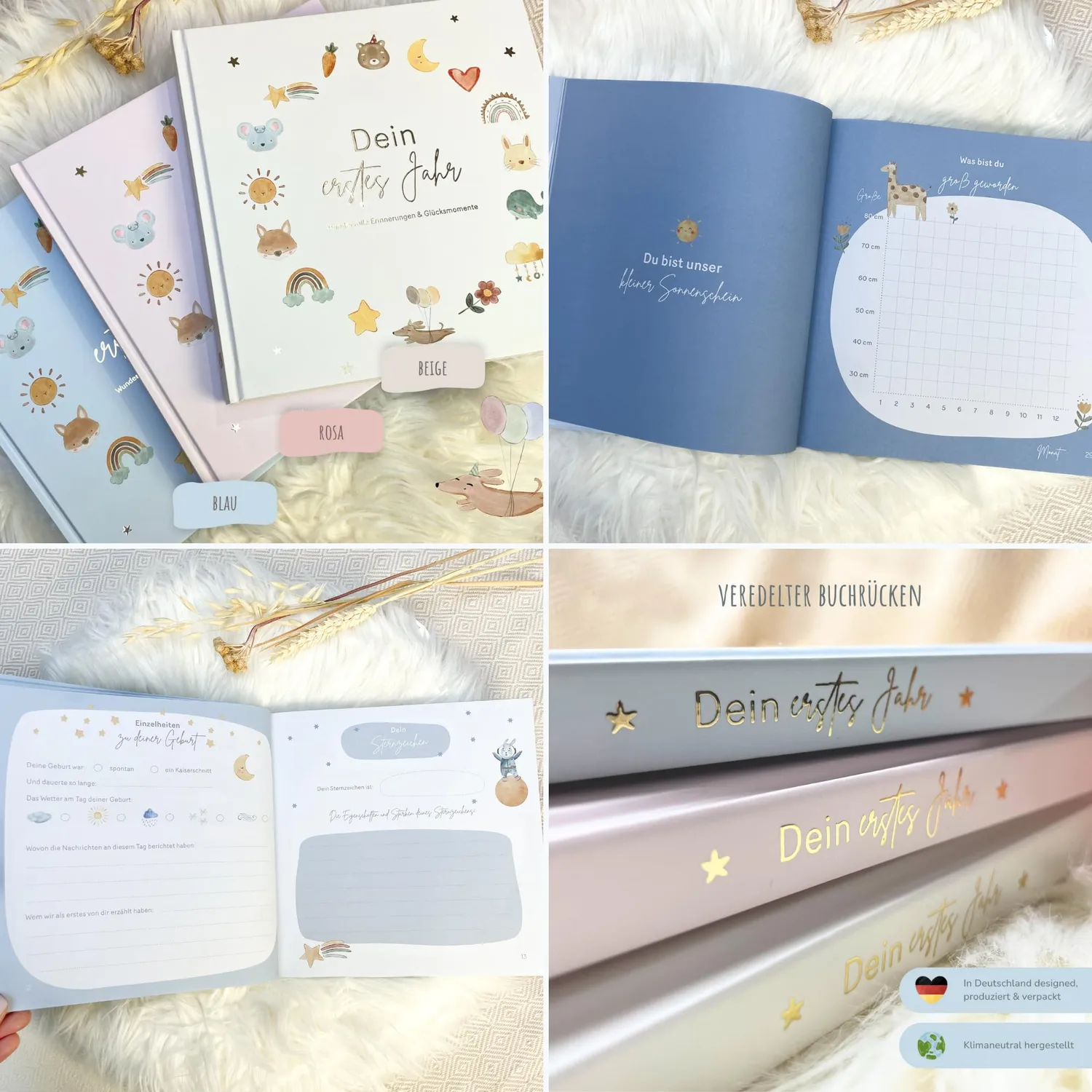 MeinBaby123 Dein erstes Jahr Babyalbum blau