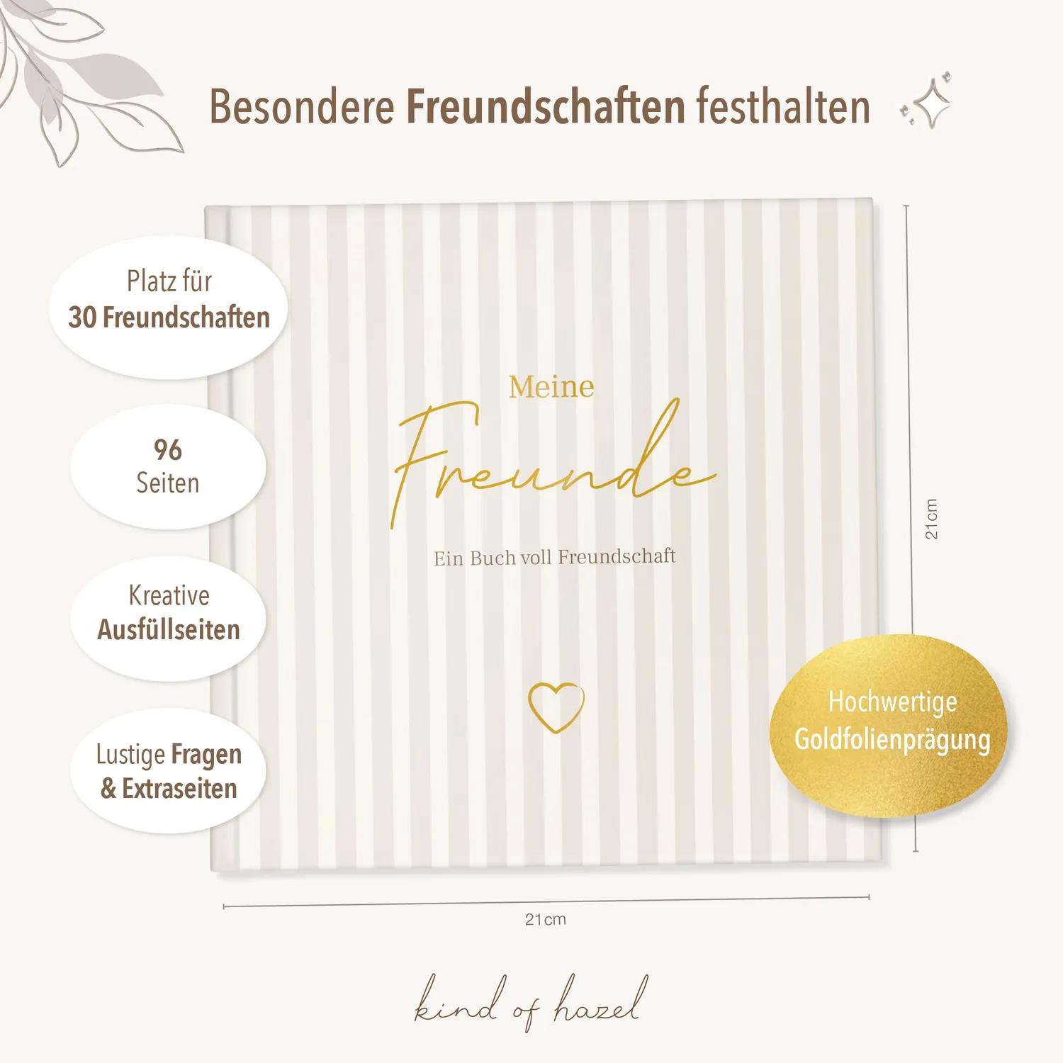 MINTKIND kind of hazel Freundebuch Erwachsene Eintragbuch