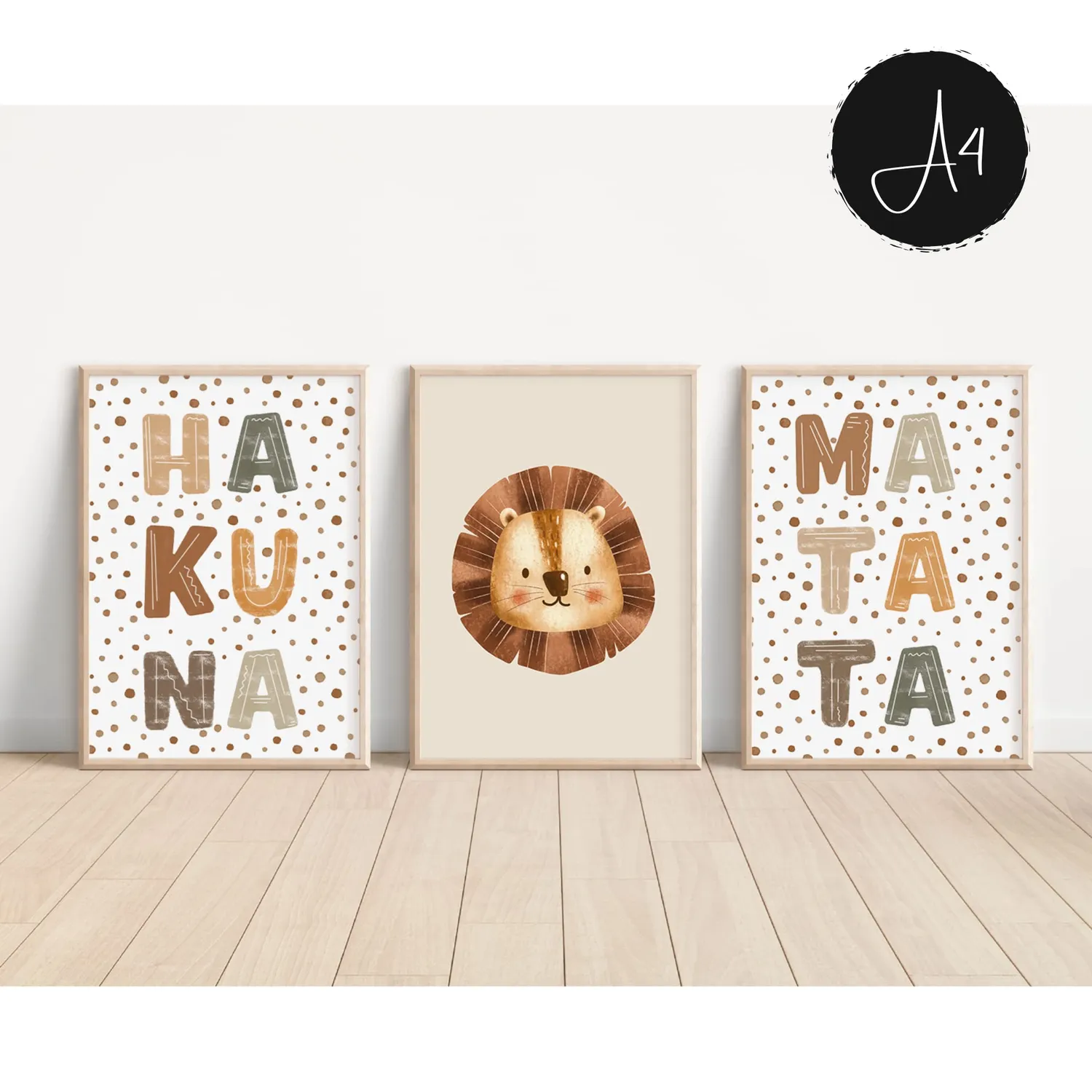 MeinBaby123 Hakuna Matata Poster 3er Set A4 Boho