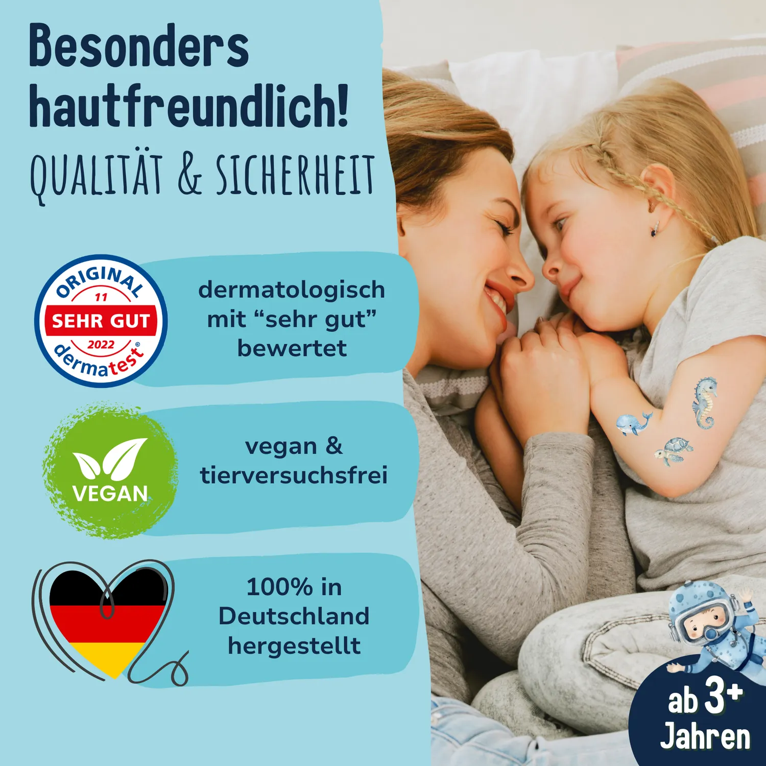MeinBaby123 Unterwasserwelt Kinder-Tattoos 110er hautfreundlich